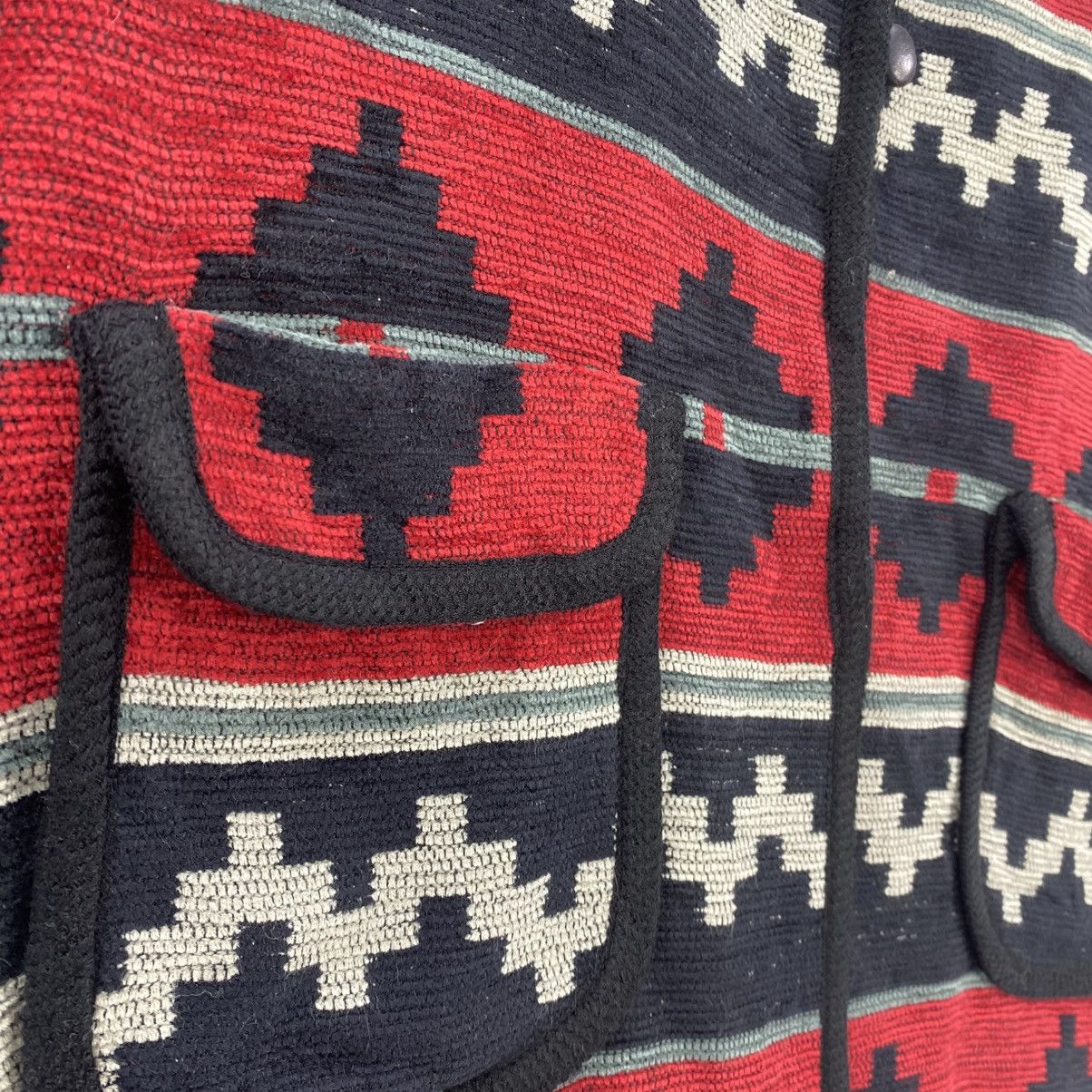 Aran Isles Knitwear Visuto Su Tribal Navajo Pattern Woven Jacket Size US L / EU 52-54 / 3 - 8 Thumbnail