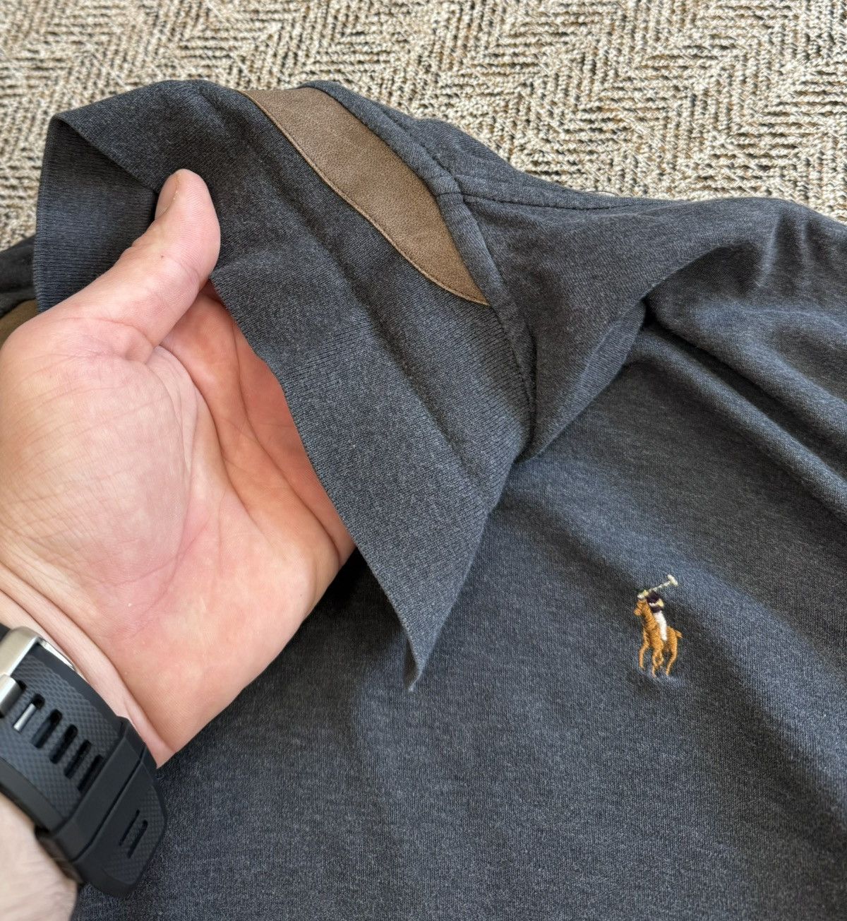 Polo Ralph Lauren Vintage Polo Ralph Lauren Gray Rugby Long Sleeve T-Shirt Size US XXL / EU 58 / 5 - 10 Thumbnail