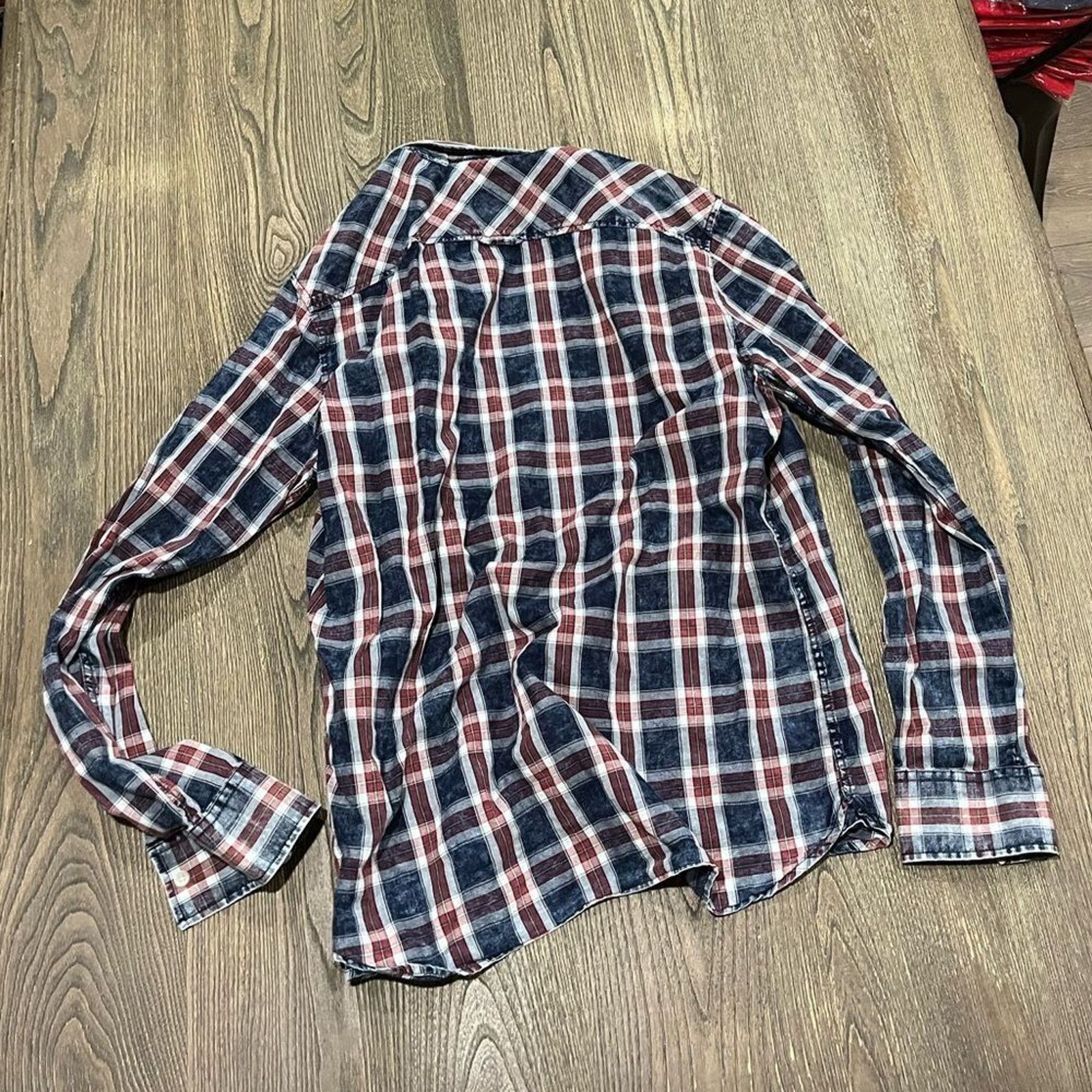 Vintage Sun + Stone Plaid Button-Down Shirt Lightweight Size M Size US M / EU 48-50 / 2 - 2 Thumbnail