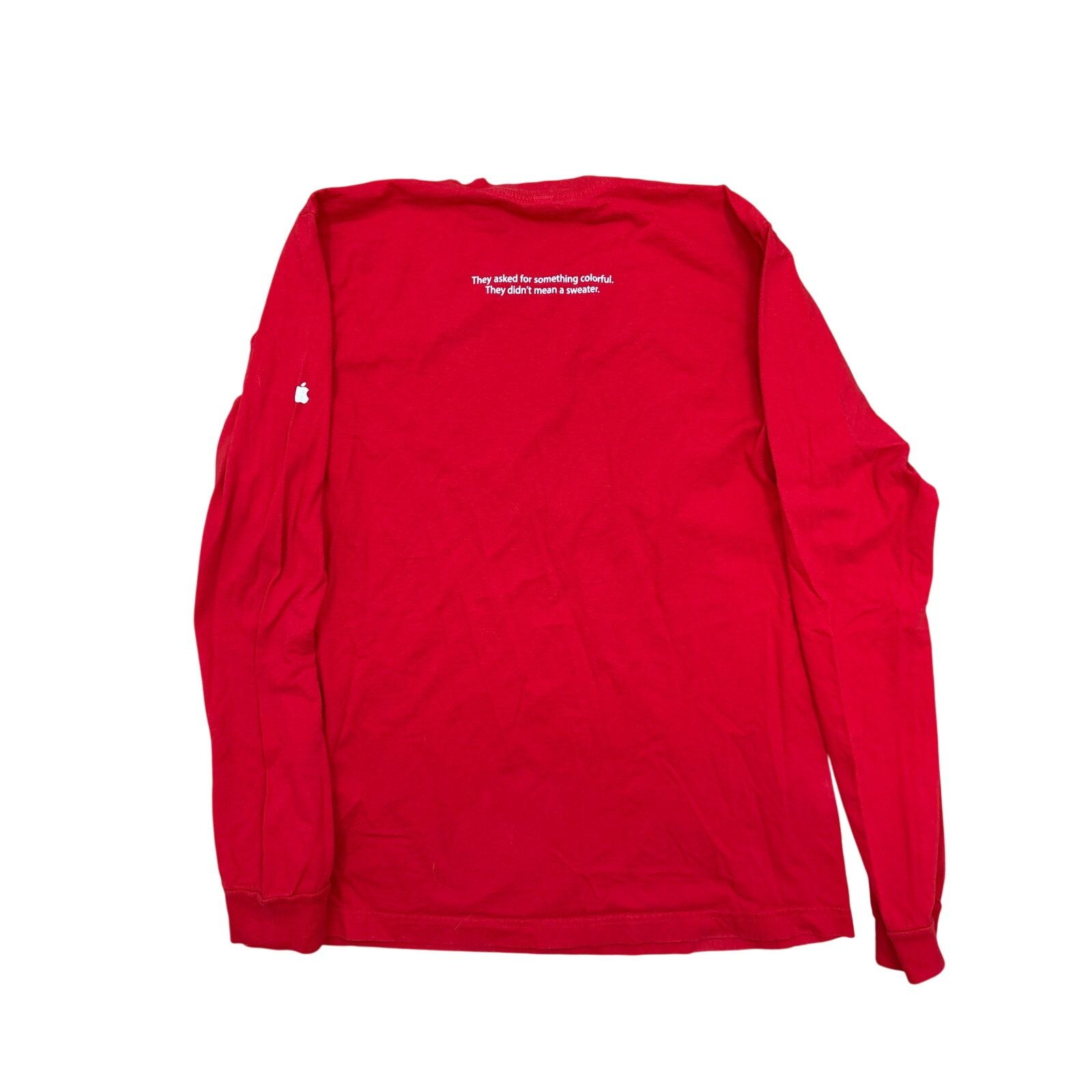 American Apparel Apple Company Employee shirt holiday red long sleeve Large Size US L / EU 52-54 / 3 - 5 Thumbnail