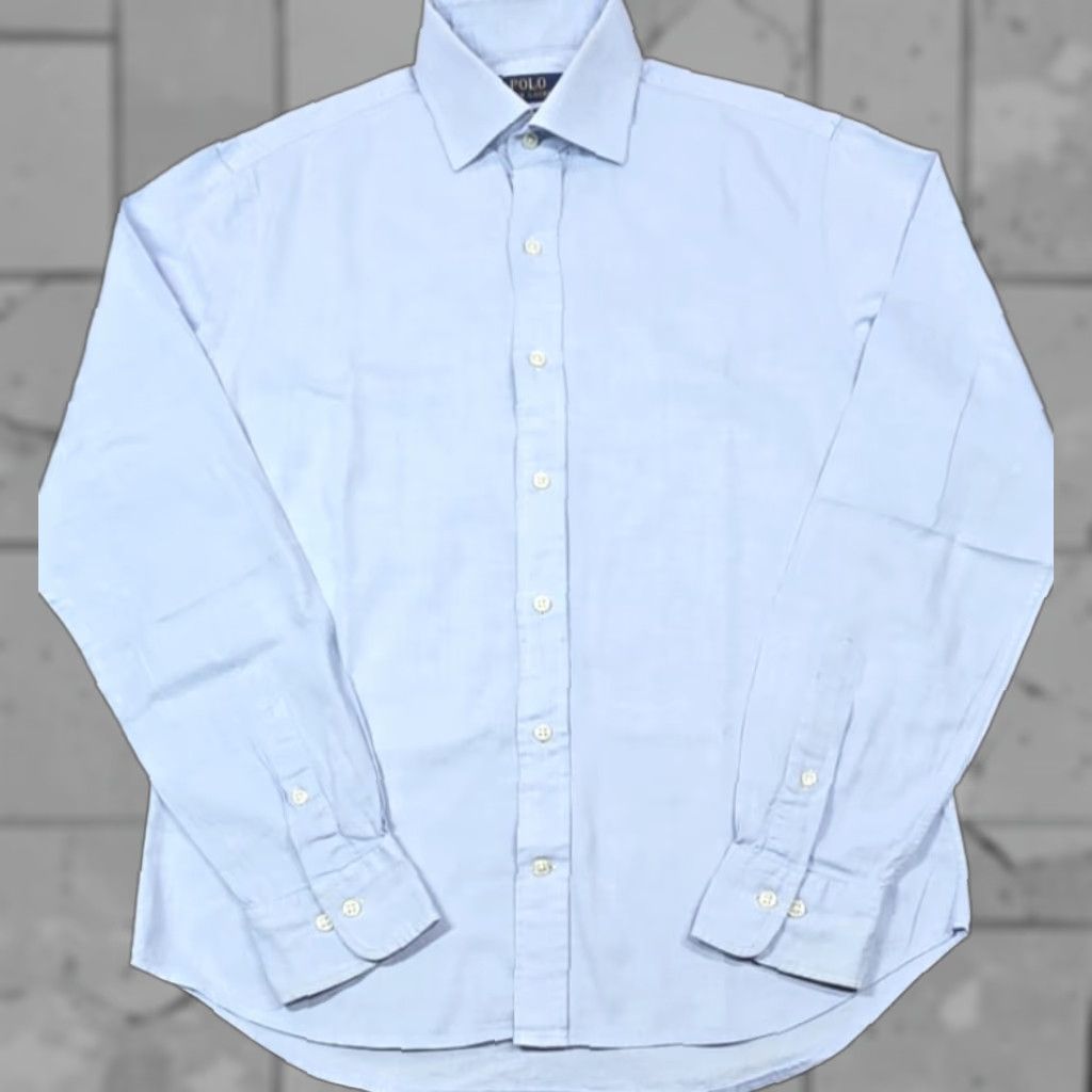 Polo Ralph Lauren Polo Ralph Lauren Oxford Stretch Button Up Shirt 15.5-39 Long Sleeve Blue Shirt Mens Regular Cotton Spandex Dress Shirt Vintage No Size US L / EU 52-54 / 3 - 1 Thumbnail