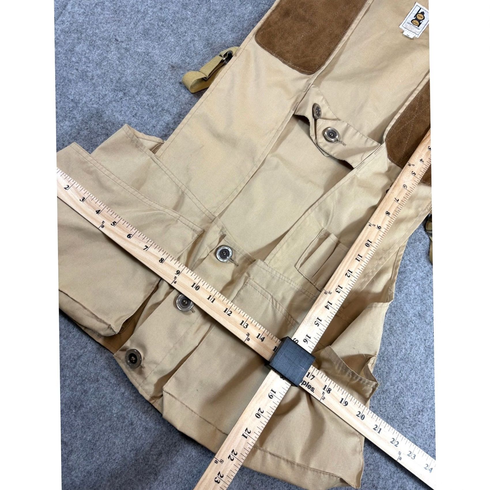 Vintage VTG 80s Bob Allen Hunting Vest Mens Tan Canvas Suede Shooting Work Medium Vest Mens Tan Canvas Suede Shooting USA Work Medium Vest Size US M / EU 48-50 / 2 - 4 Thumbnail
