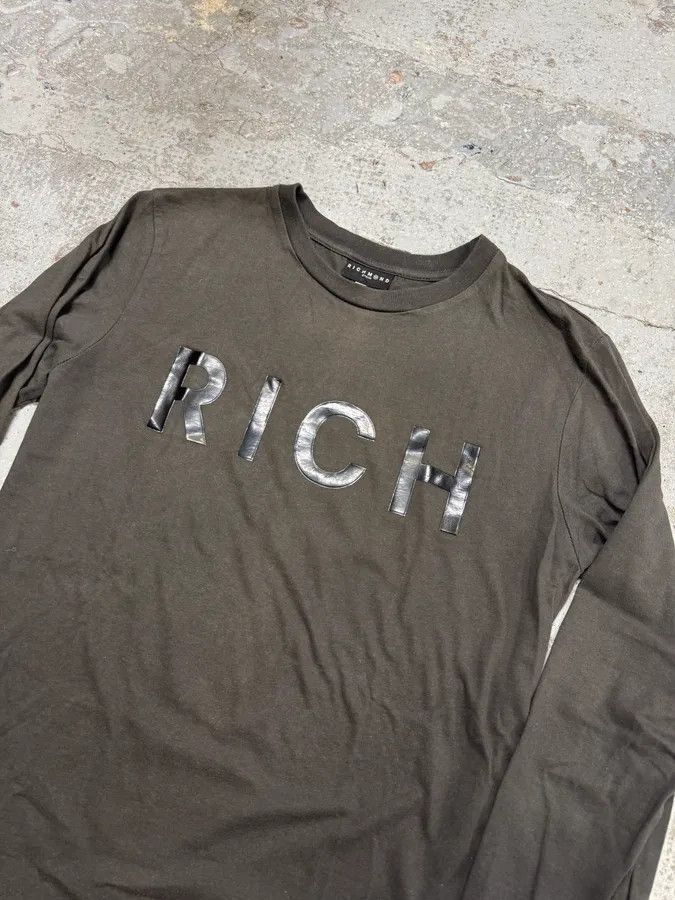 Designer × John Richmond × Vintage 2000s Richmond Rich Grey Brown Longsleeves Size US M / EU 48-50 / 2 - 6 Thumbnail