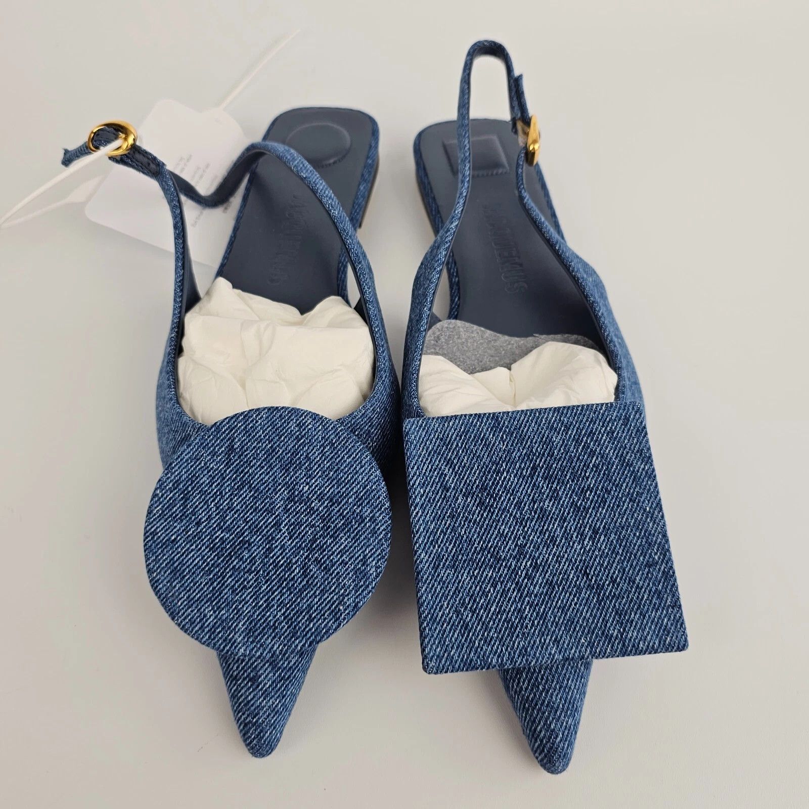 Jacquemus JACQUEMUS The Duelo Denim Slingback Flats New & Authentic Size US 5 / IT 35 - 1 Thumbnail