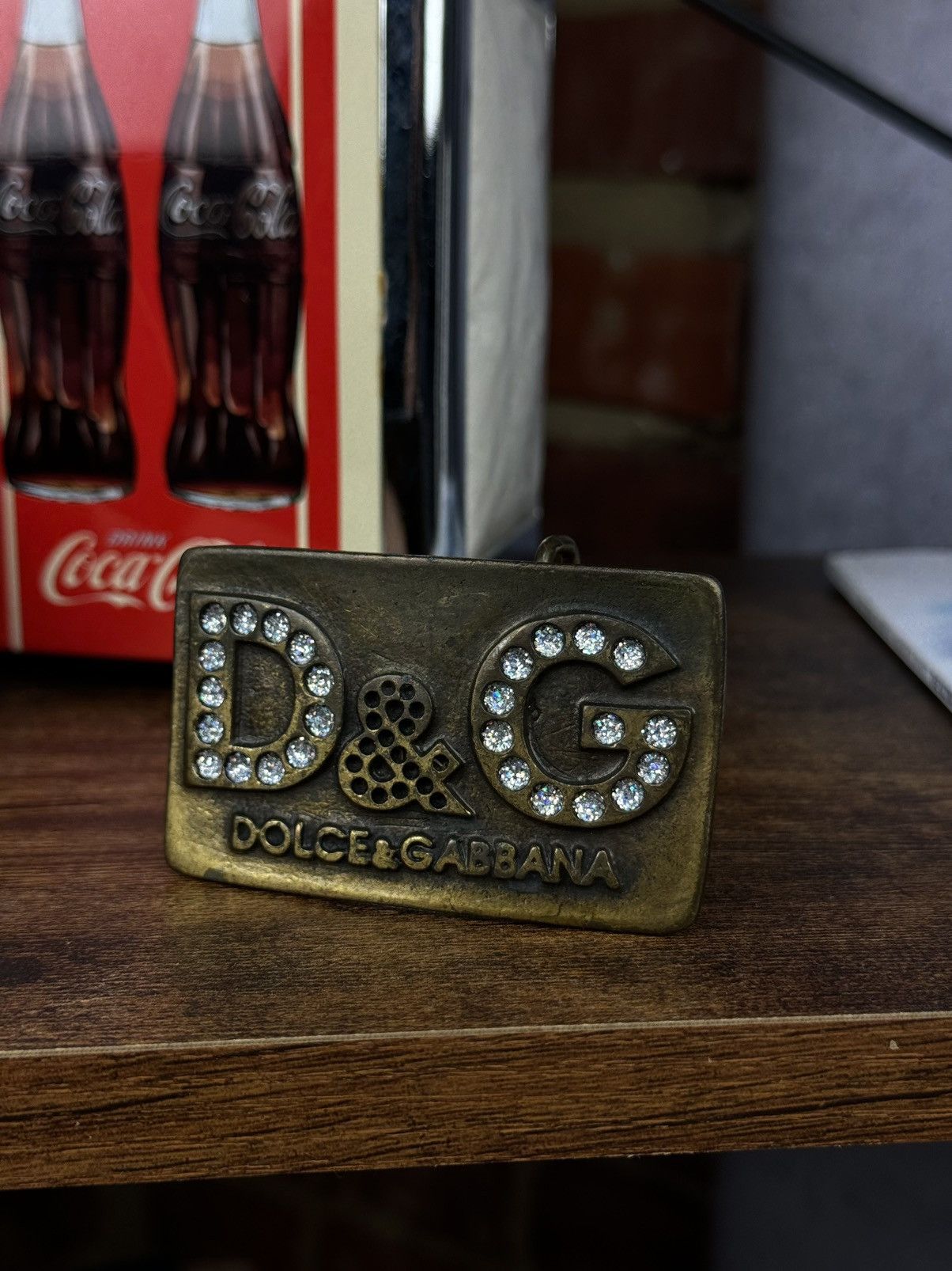 Designer × Dolce & Gabbana × Vintage DOLCE GABBANA Vintage Belt Buckle Big Logo Gold Metal Size ONE SIZE - 1 Thumbnail