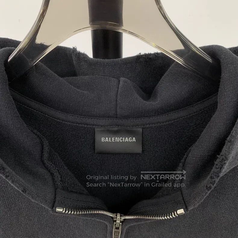 Balenciaga Balenciaga Solid color hooded zip-up long-sleeve sweatshir Size S / US 4 / IT 40 - 2 Thumbnail