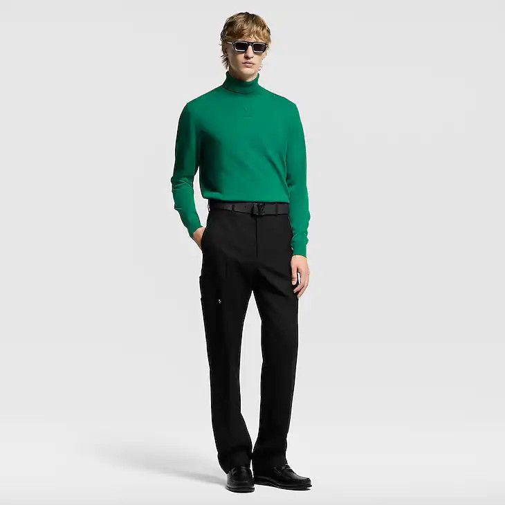 Louis Vuitton LV Embossed Cashmere Turtle Neck Size US XL / EU 56 / 4 - 3 Thumbnail