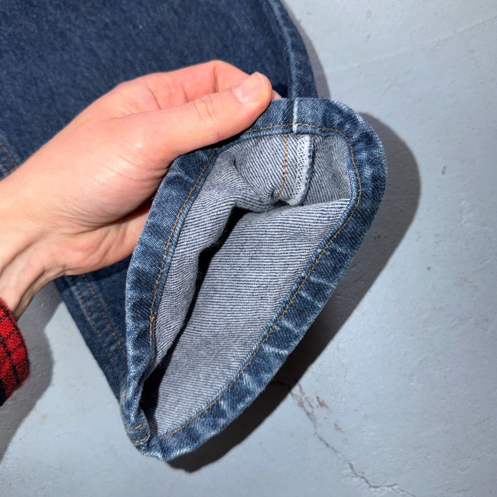 Levi's Levi's 505 Vintage 90s Red Tab Straight Blue Jeans Med 34x34 Act 32x33 Zip Denim Logo Solid Light Cotton Belted? Size US 34 / EU 50 - 4 Thumbnail