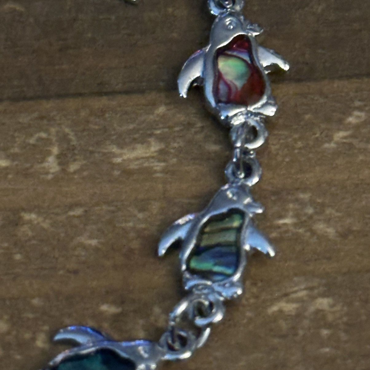 Other Silver tone abalone penguin link bracelet Size ONE SIZE - 5 Thumbnail