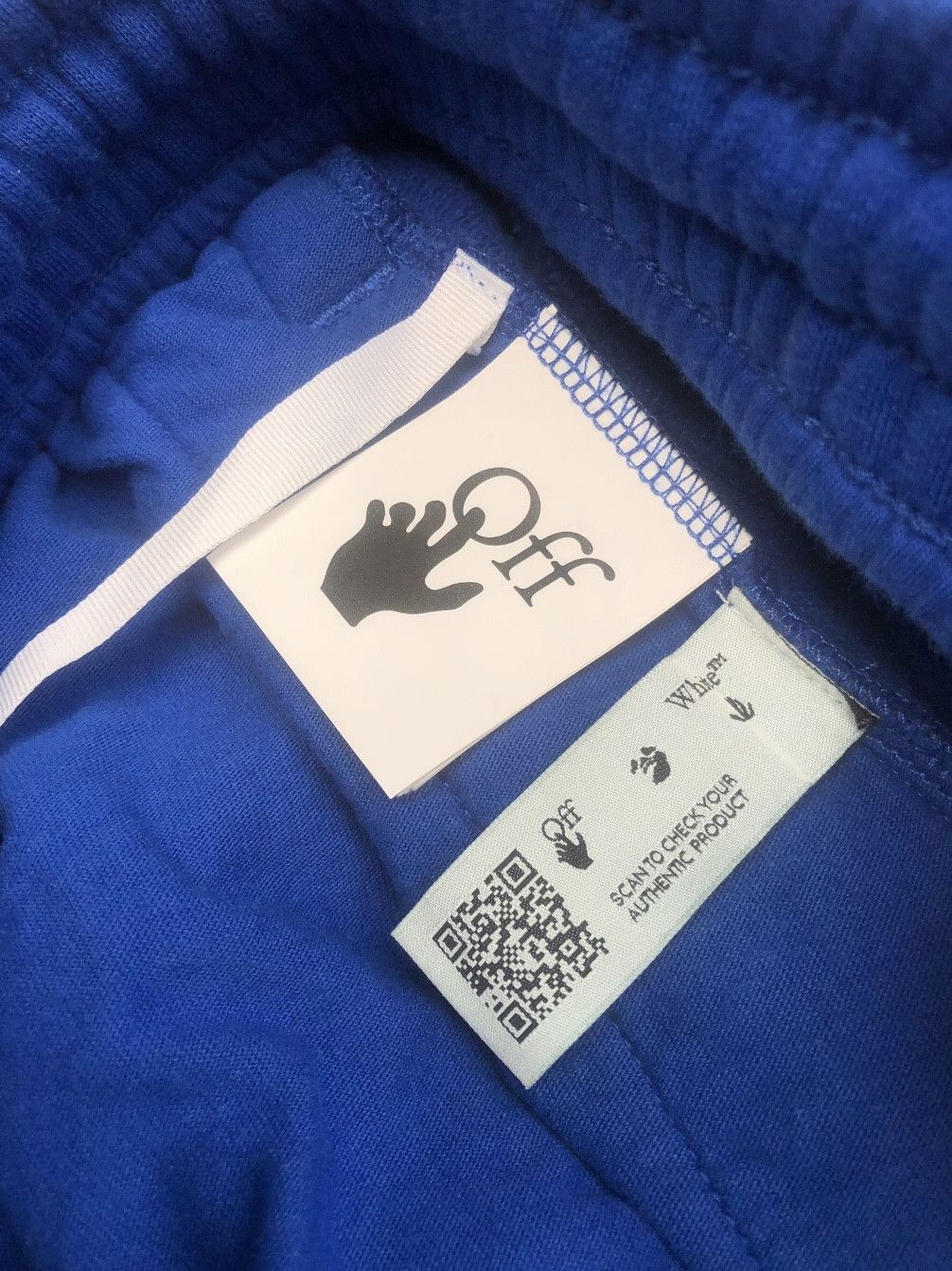Off-White 💯OFF-WHITE c/o VIRGIL ABLOH Blue Mona Lisa SweatPants Size US 32 / EU 48 - 9 Thumbnail