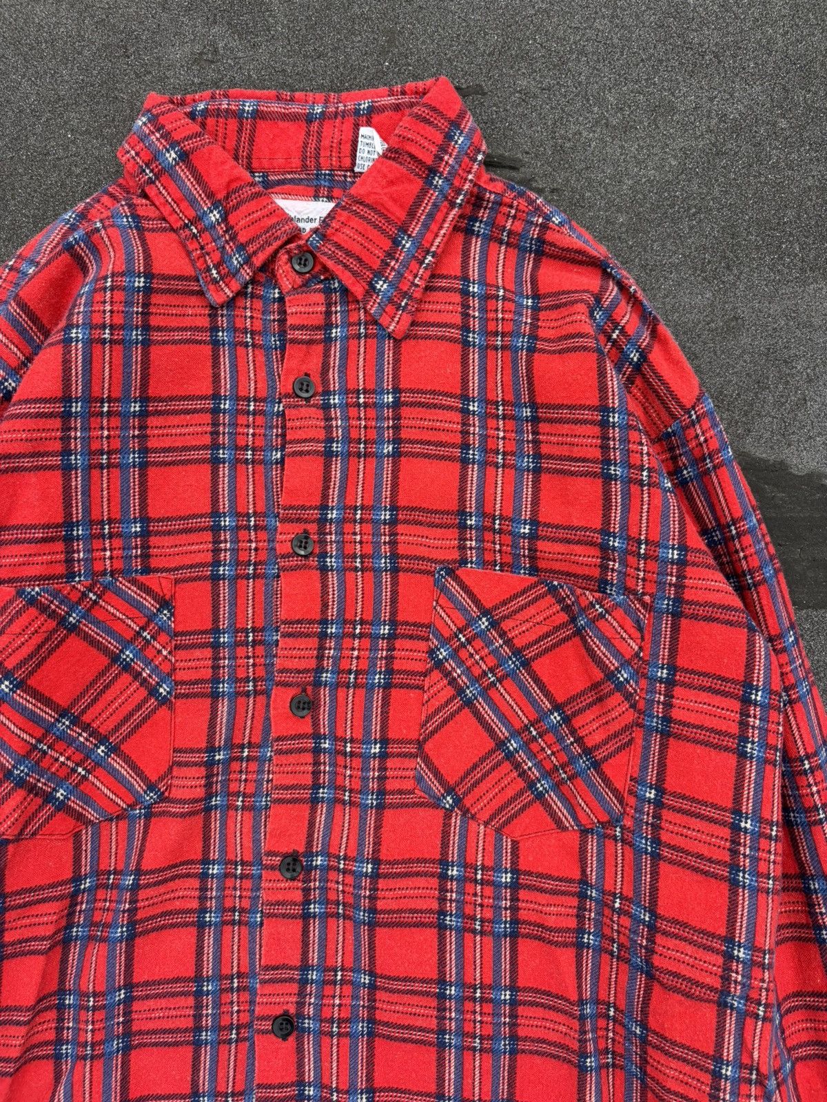 Vintage Vintage Red Plaid Flannel Shirt 90s Grunge Distress Workwear Size US L / EU 52-54 / 3 - 2 Thumbnail