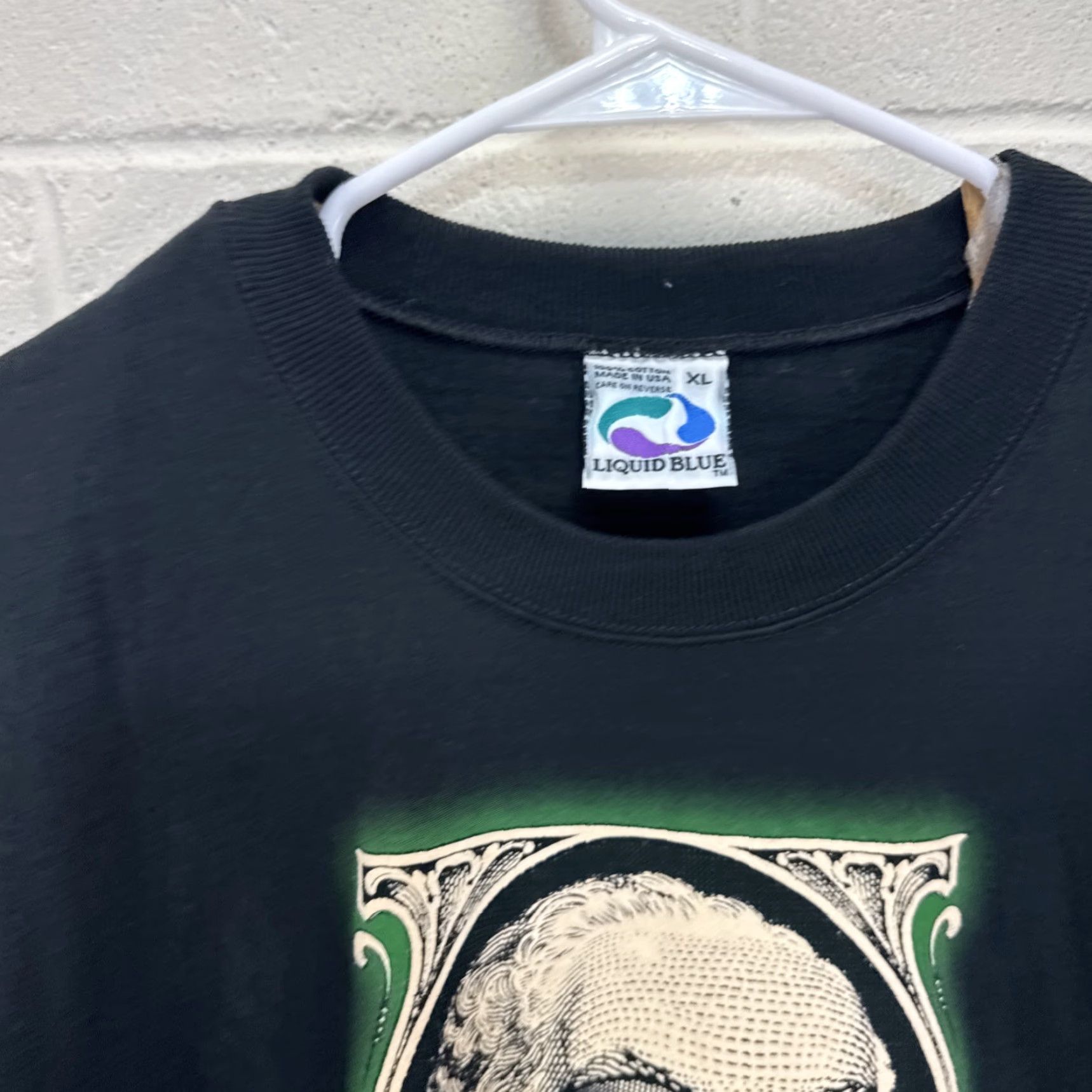Liquid Blue VINTAGE Liquid Blue Alien New Order T-shirt Mens XL Black Cotton Graphic Print Short Sleeve Bill Clinton Hilary Clinton 90s Size US XL / EU 56 / 4 - 5 Thumbnail