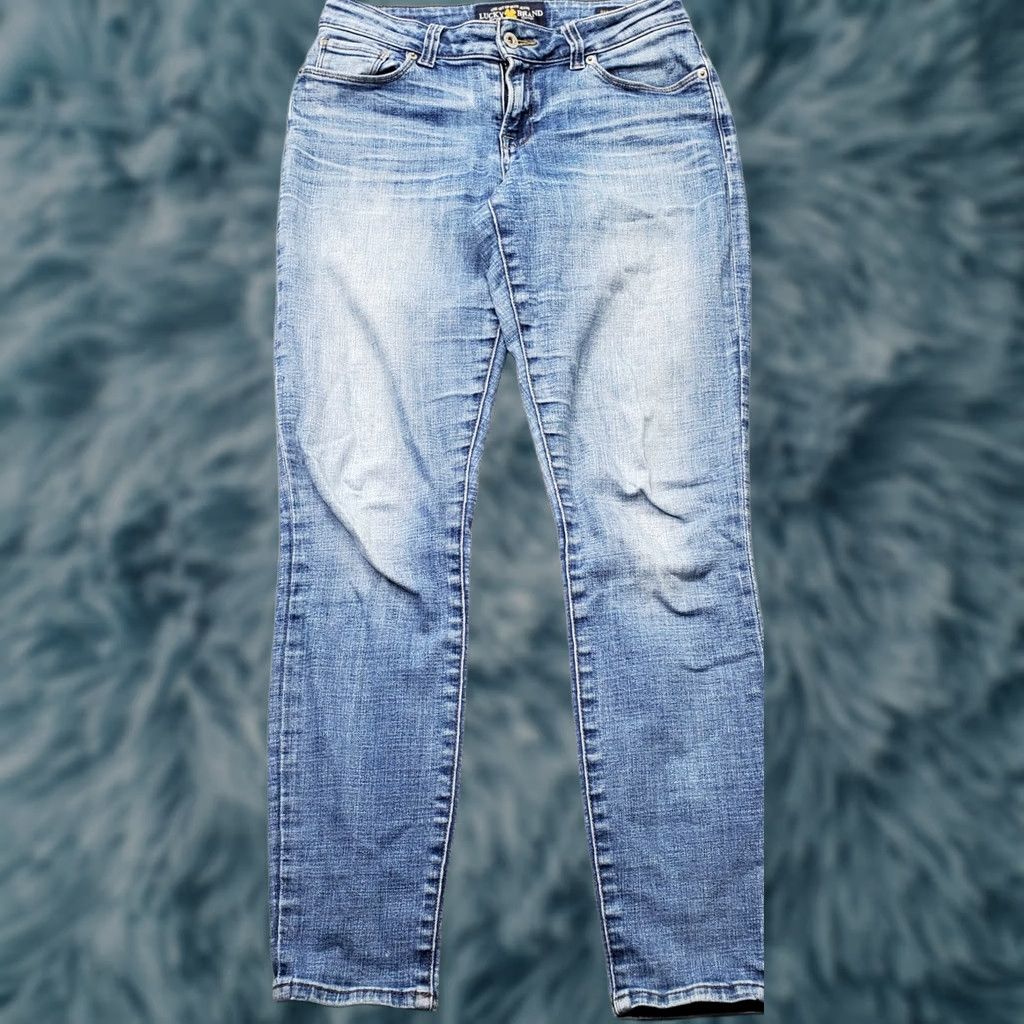 Lucky Brand Lucky Brand Sasha Super Skinny Jeans Jeans Women Size 4 Blue Denim Slim 5-Pocket Inseam 28" Vintage: No Women Size 27" / US 4 / IT 40 - 1 Thumbnail