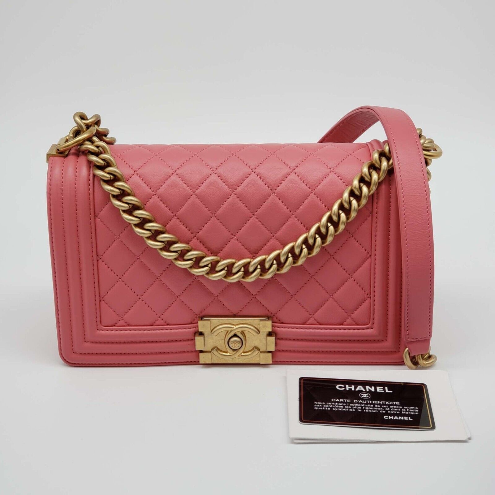 Chanel 100% Authentic CHANEL Boy Leather Shoulder Bag 2700-080524 Size ONE SIZE - 1 Thumbnail