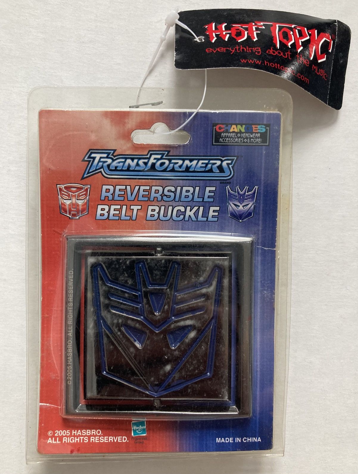 Transformers TRANSFORMERS AUTOBOT DECEPTICON REVERSIBLE BELT BUCKLE 2005 Size ONE SIZE - 1 Thumbnail