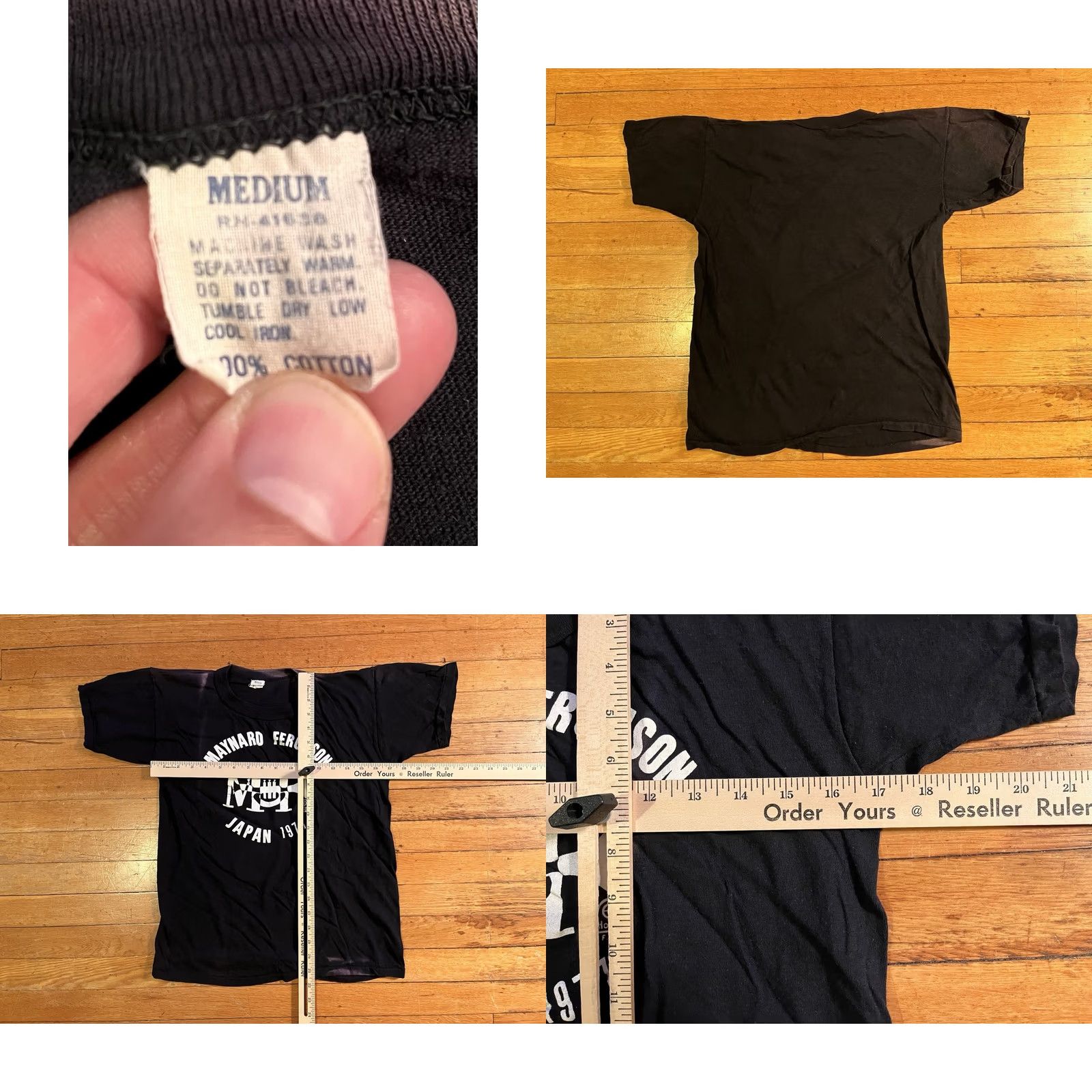 VINTAGE Maynard Ferguson Japan 1977 Shirt Men's M Black 70s