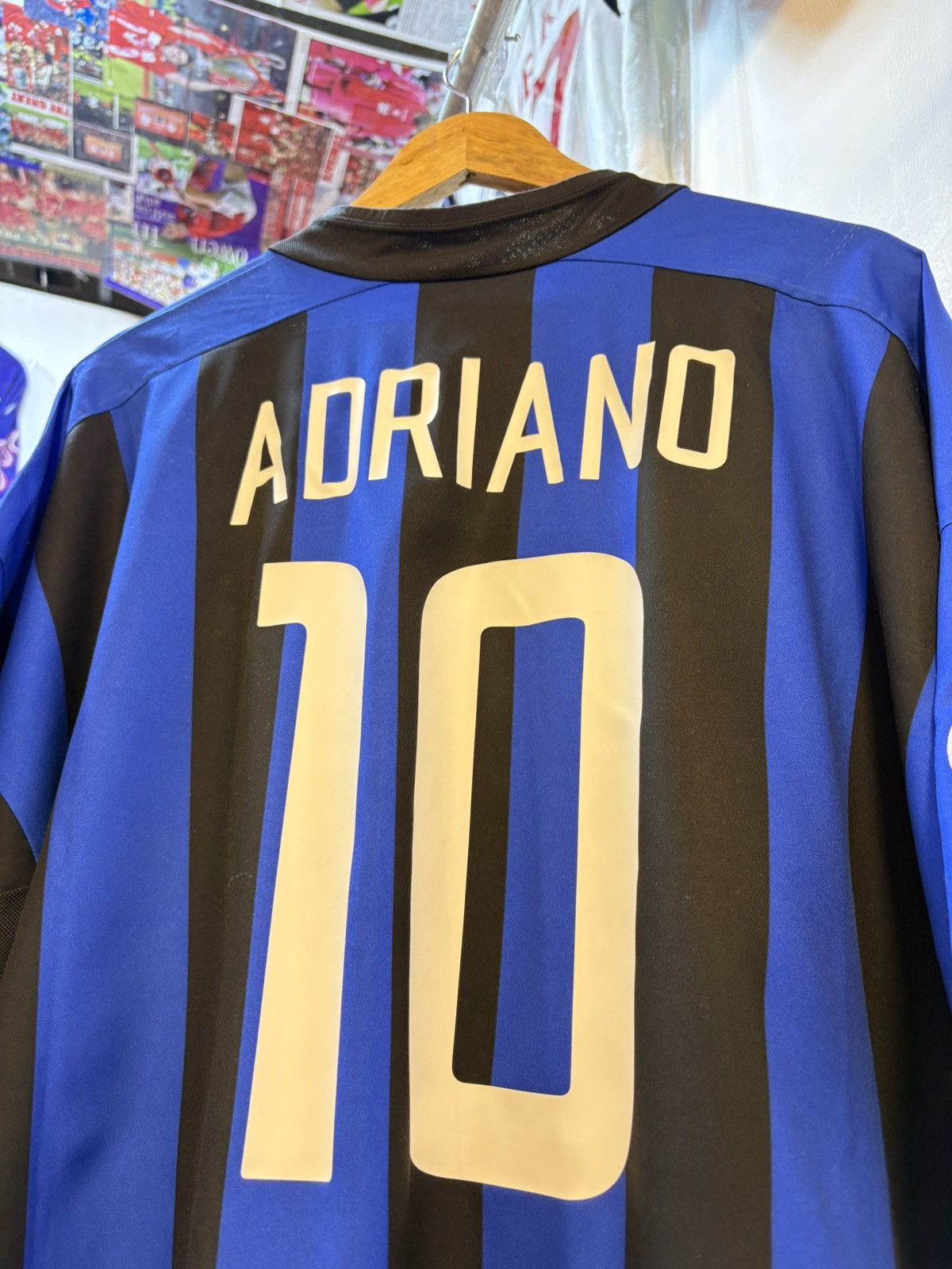 Nike Vintage 2002-2003 Inter Milan Home Kit ADRIANO 10 Size US XXL / EU 58 / 5 - 2 Thumbnail