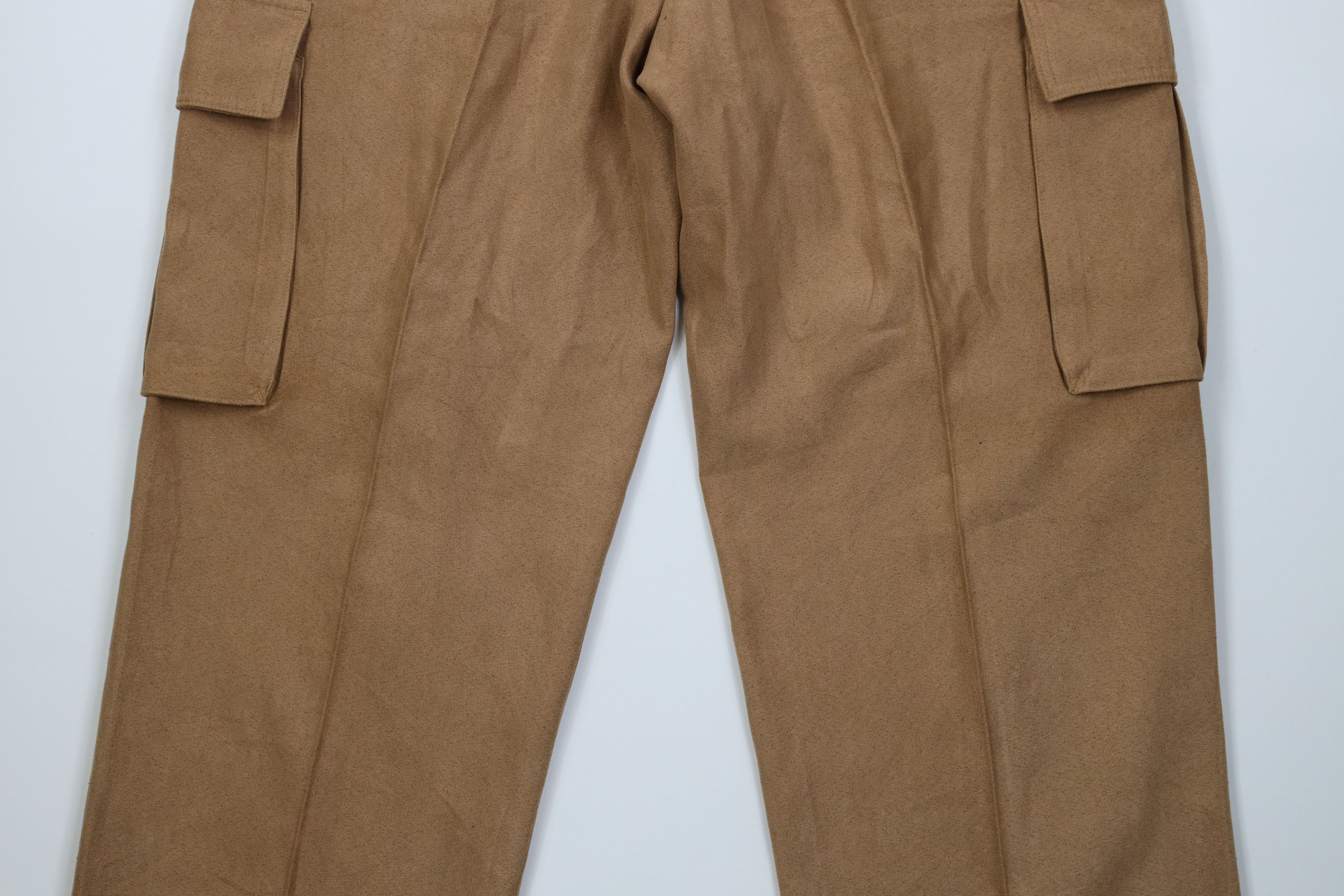 Vintage Vintage 90s Streetwear Microfiber Wide Leg Cargo Pants Brown Size US 32 / EU 48 - 10 Thumbnail