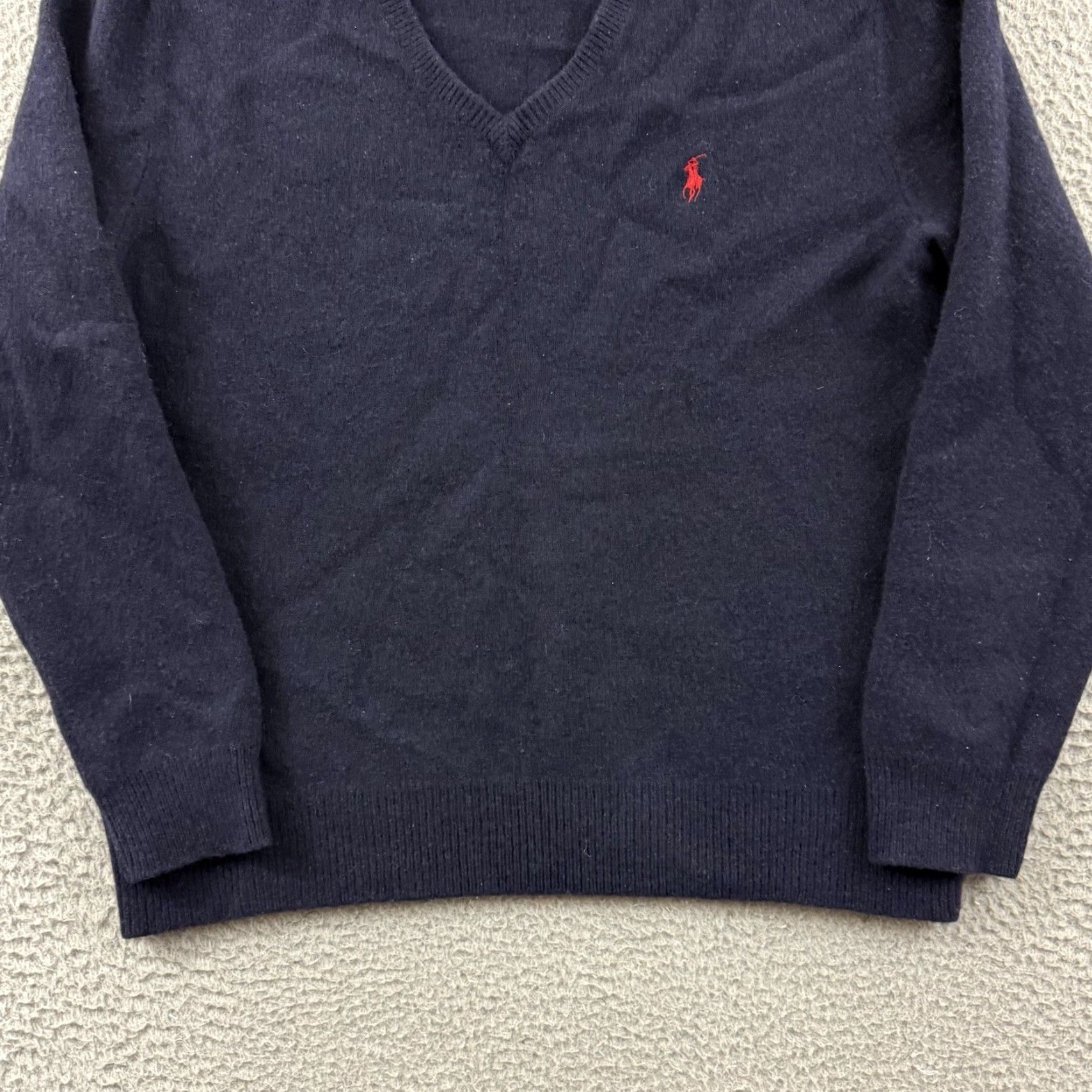 Polo Ralph Lauren Polo Ralph Lauren Sweater Men Medium Navy 100% Lambswool Pony Preppy Jumper Knit Size US M / EU 48-50 / 2 - 2 Thumbnail