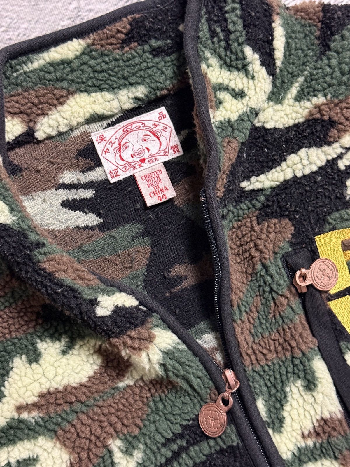 Evisu Evisu fleece sweatshirt camo green khaki cargo zip Size US M / EU 48-50 / 2 - 4 Thumbnail