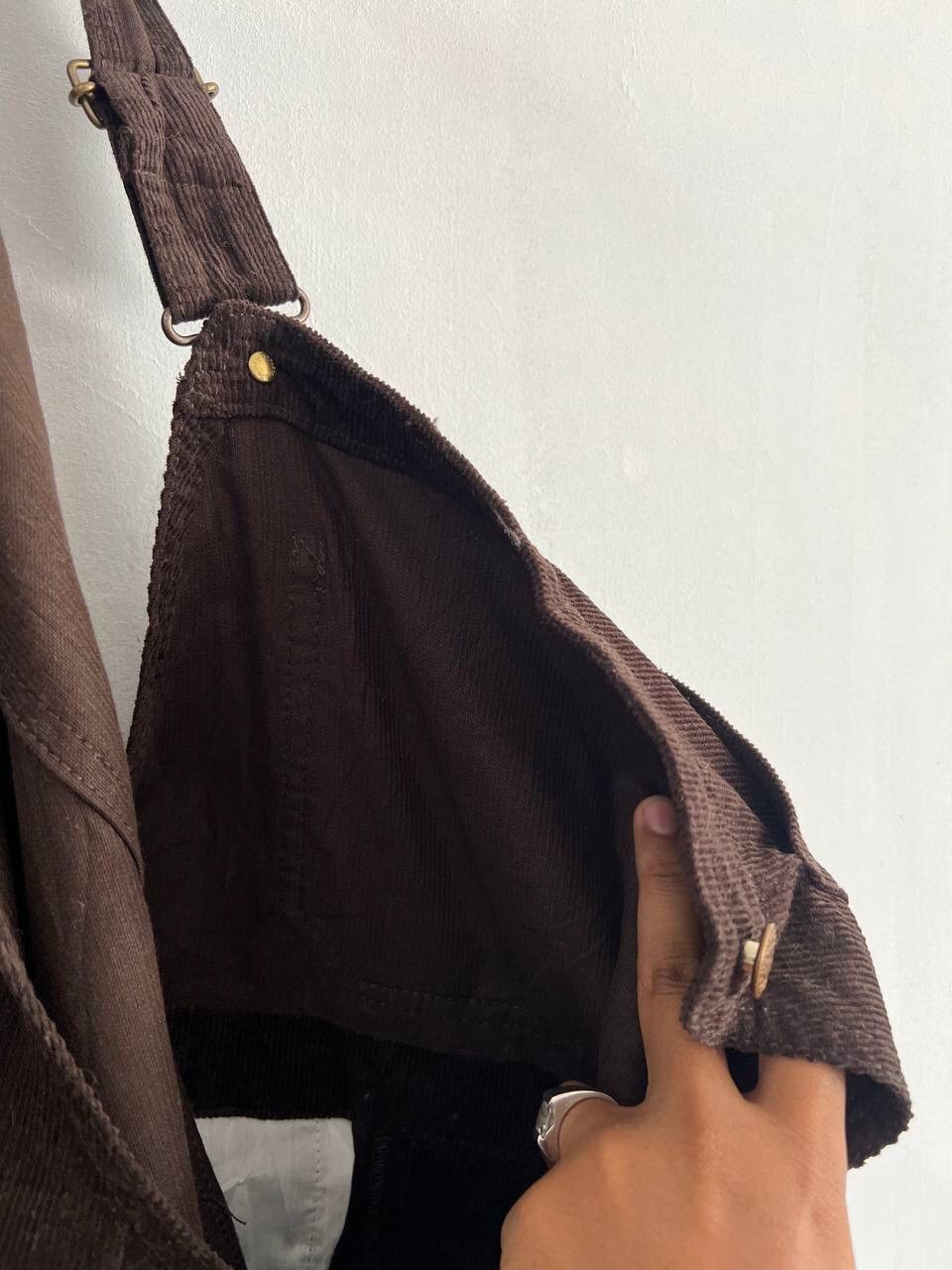 The Smiths Smith’s Workwear Sanforized Brown Corduroi Overalls Size US 33 - 18 Thumbnail