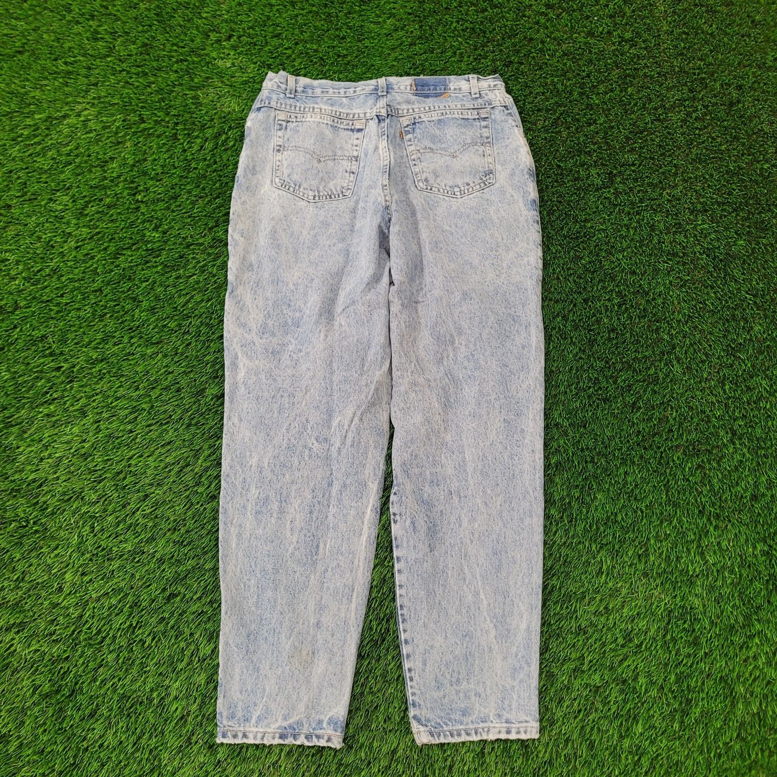 Levi's Vintage LEVIS 573 Tapered Jeans Womens 16/18 34x31 Acid-Wash Size 40" / US 18 - 2 Thumbnail