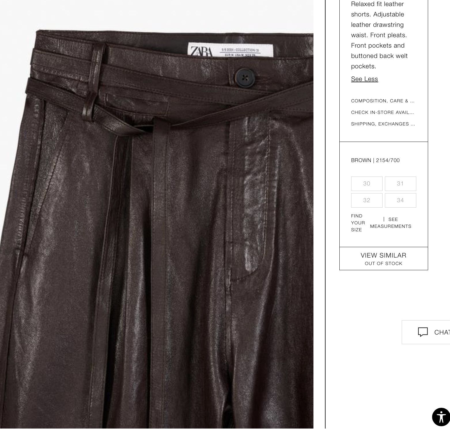 Zara Zara leather shorts Size US 31 - 6 Thumbnail