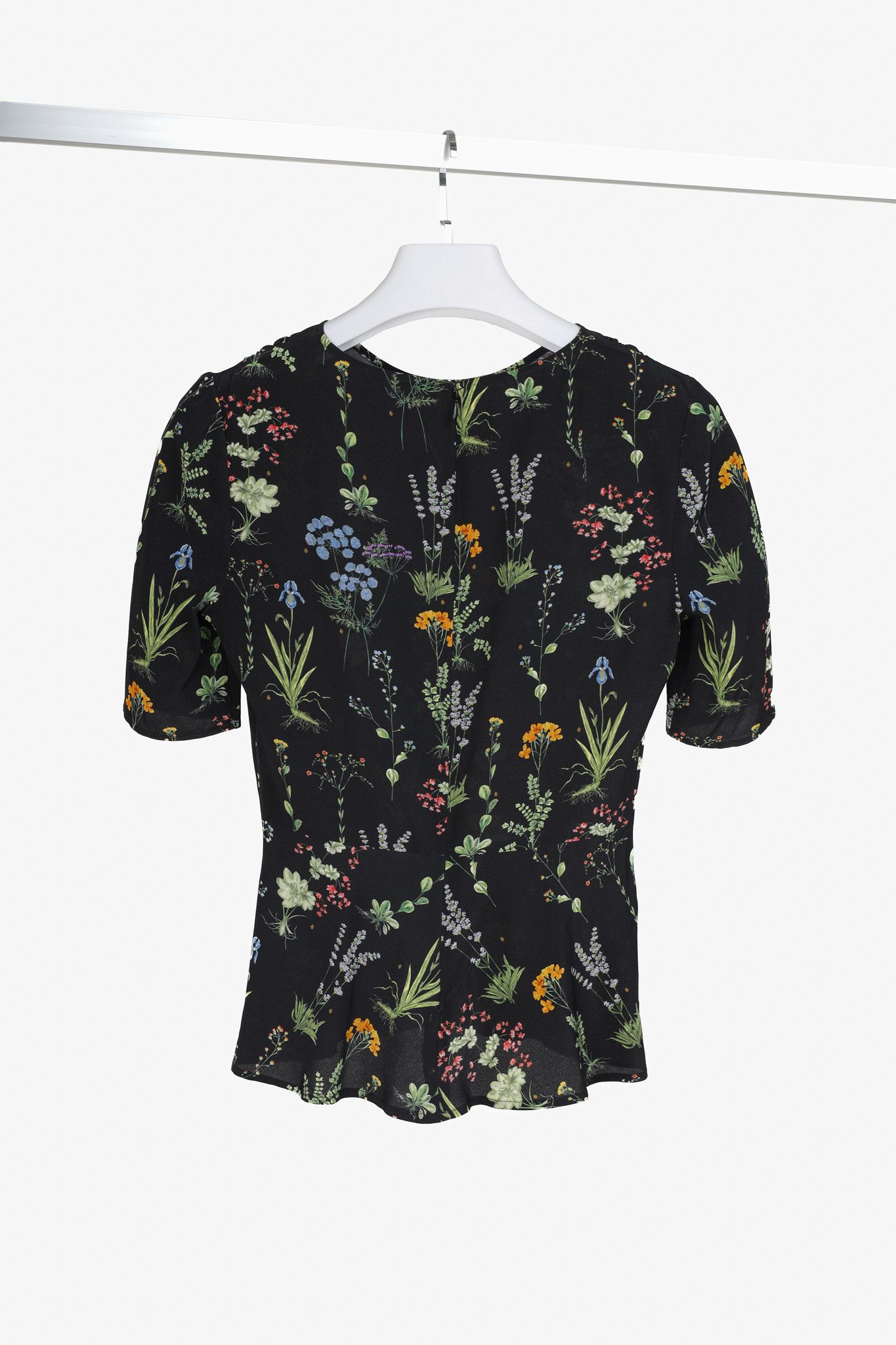 Altuzarra Altuzarra Christina Black Floral Top Size S / US 4 / IT 40 - 2 Thumbnail