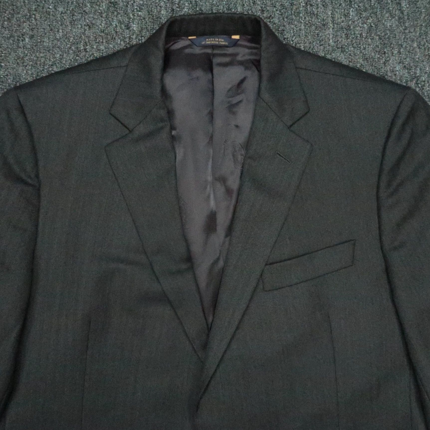Brooks Brothers Brooks Brothers Blazer Mens 42R Gray Wool 1818 Fitzgerald Saxxon Notch Lapel Single-Breasted 2 Piece Fine Wool Size 42R - 2 Thumbnail