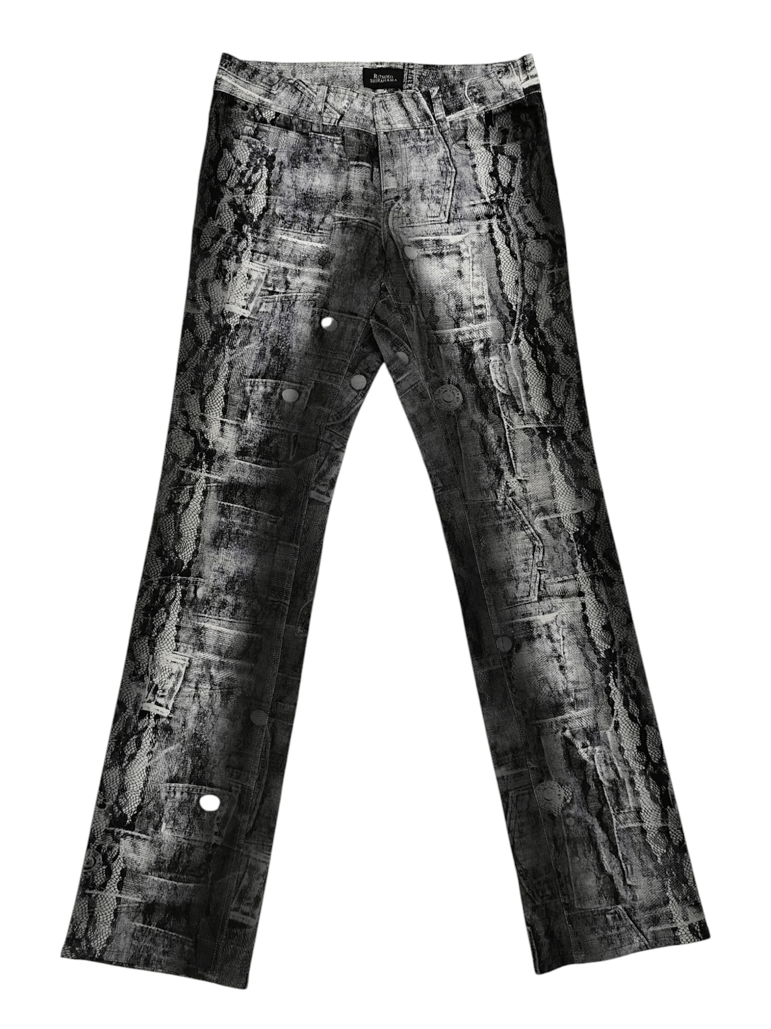 Japanese Brand SICK 🔥 Ritsuko Shirahama Snake Pattern Trousers Size 28" / US 6 / IT 42 - 1 Thumbnail