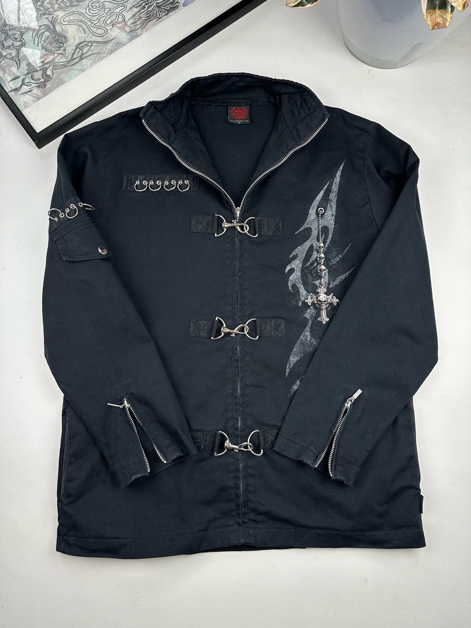 Japanese Brand 2000s Rare Spiral Girl Bondage Jacket LGB tribal rave techno Size US M / EU 48-50 / 2 - 8 Thumbnail