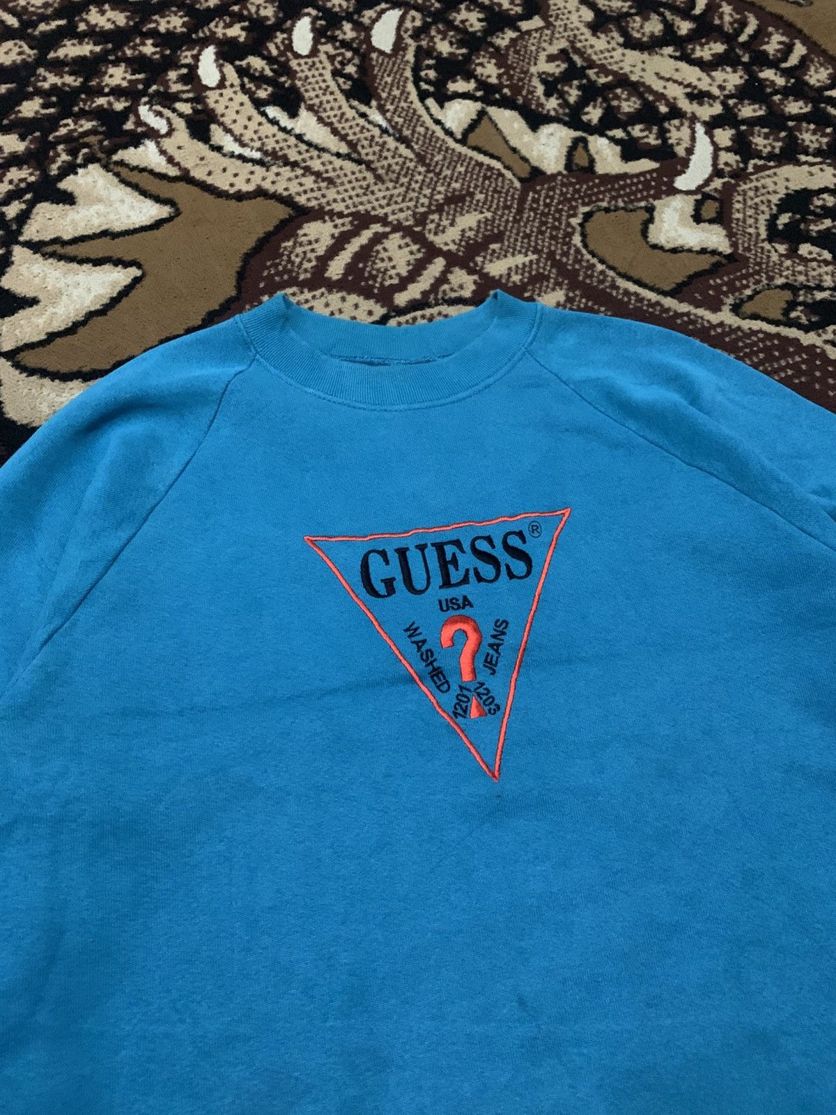 Guess Vintage 90s Guess Tri Angle Sweatshirt Size US M / EU 48-50 / 2 - 2 Thumbnail