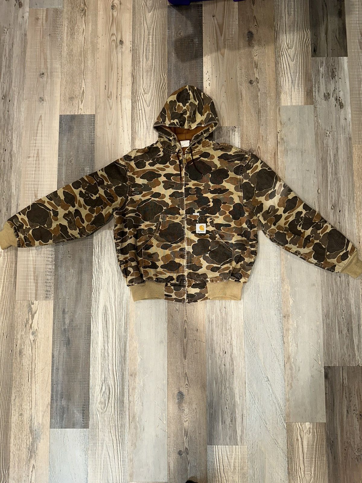 Carhartt VINTAGE CARHARTT CAMO ZIP UP HUNTING JACKET Grailed