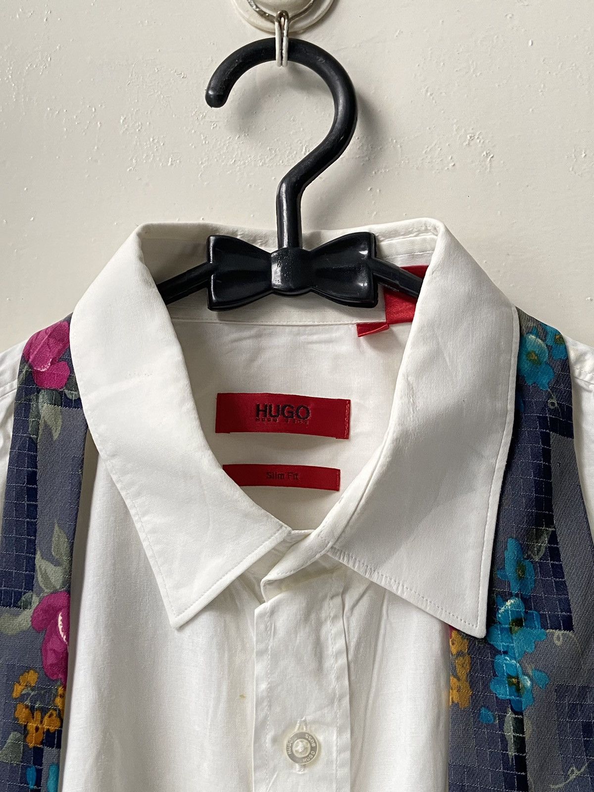 Designer × Hugo Boss × Japanese Brand HUGO BOSS White Shirt Tie Size US M / EU 48-50 / 2 - 14 Thumbnail
