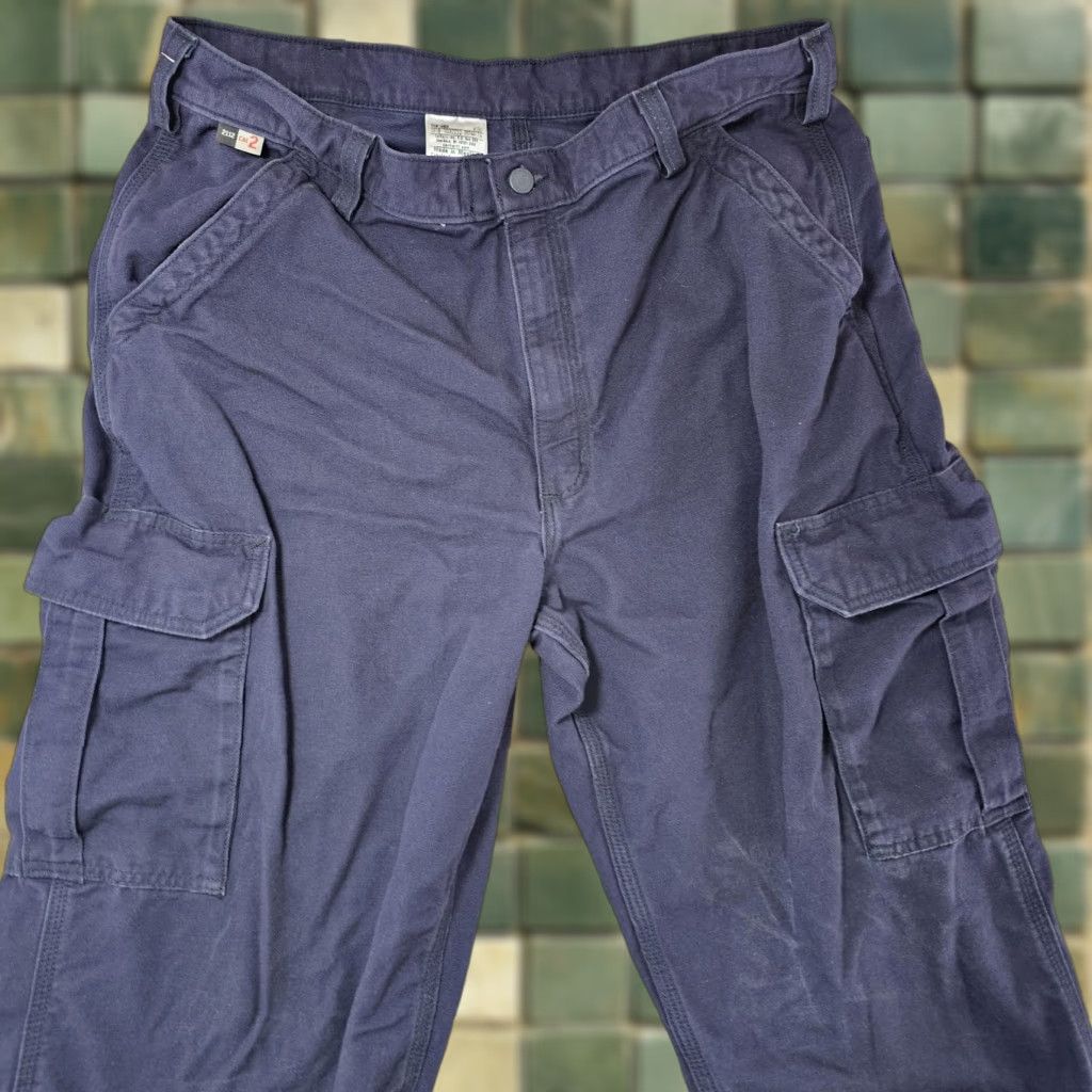 Carhartt VINTAGE Carhartt FR Cargo Pants Mens 38x34 FRB240 Flame Resistant Workwear Size US 36 / EU 52 - 1 Thumbnail