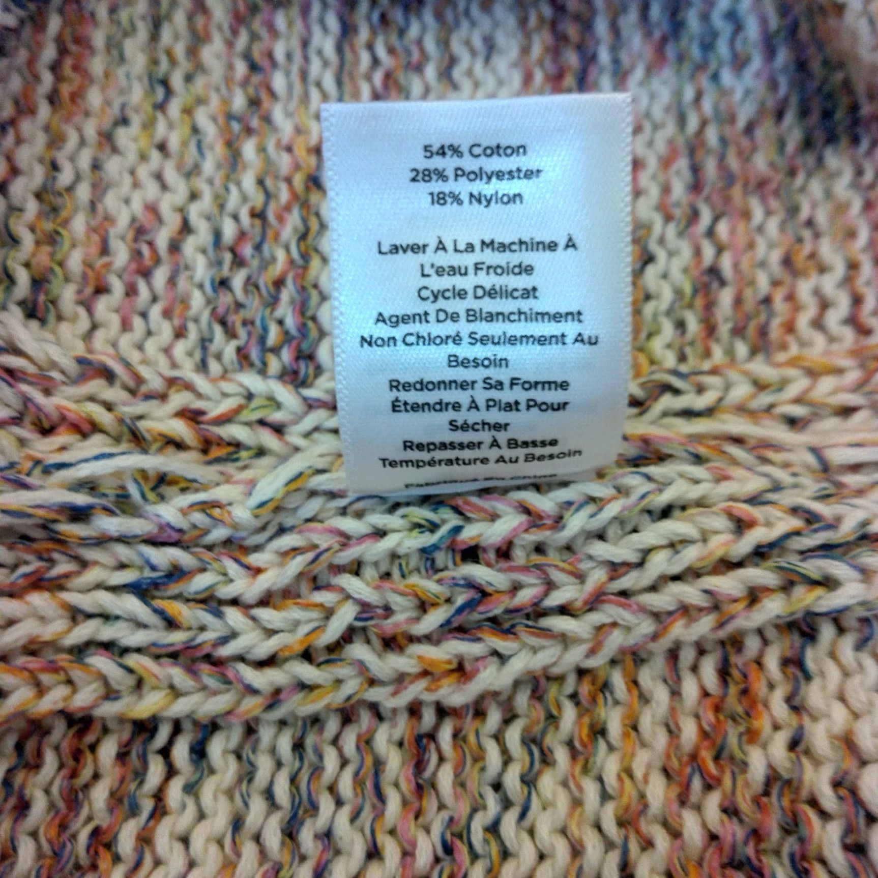 Talbots Talbots Women’s Sweater L Sleeveless Knit Mock Neck Pullover Casual Fall Spring Cotton Blend Multicolor Size L / US 10 / IT 46 - 6 Thumbnail