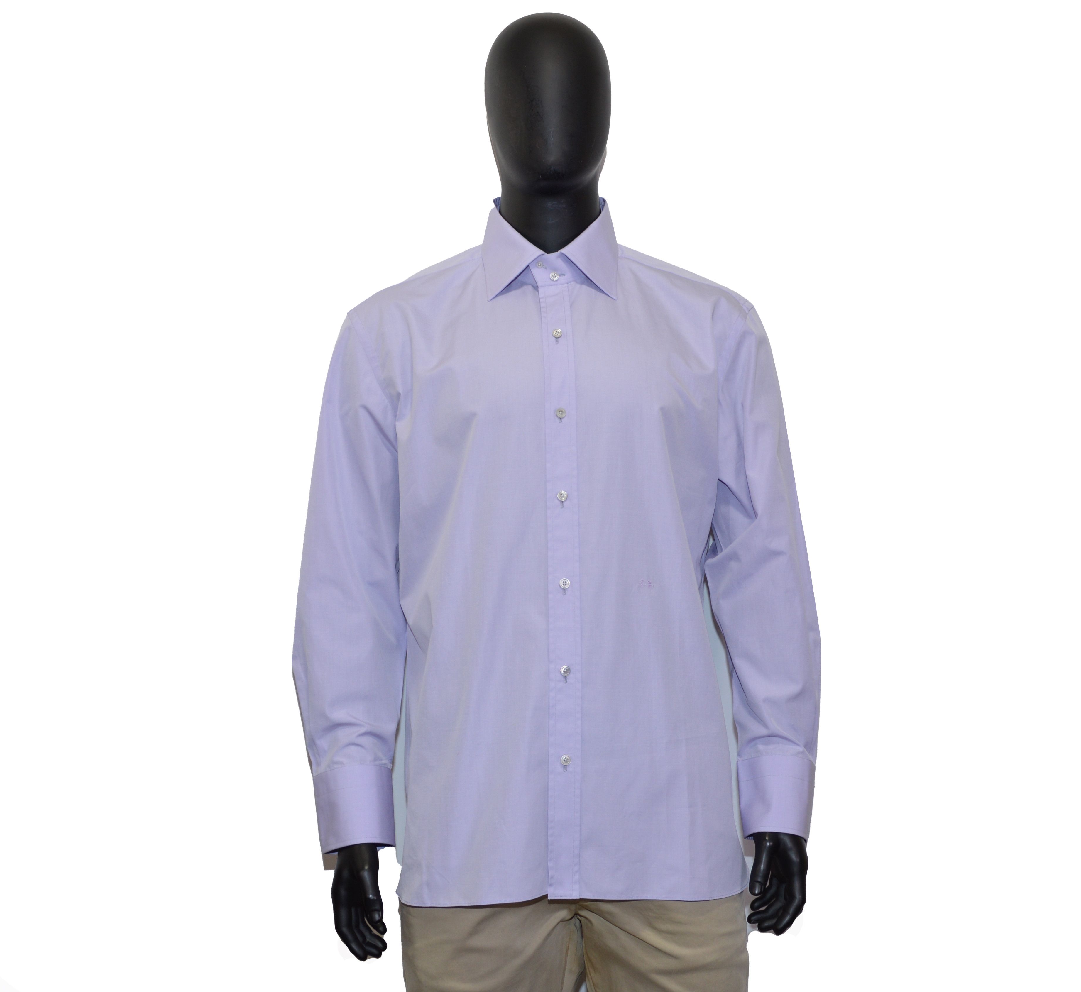 MTO Amazing Men's Tom Ford Shirt 47 18.5 Purple Cotton