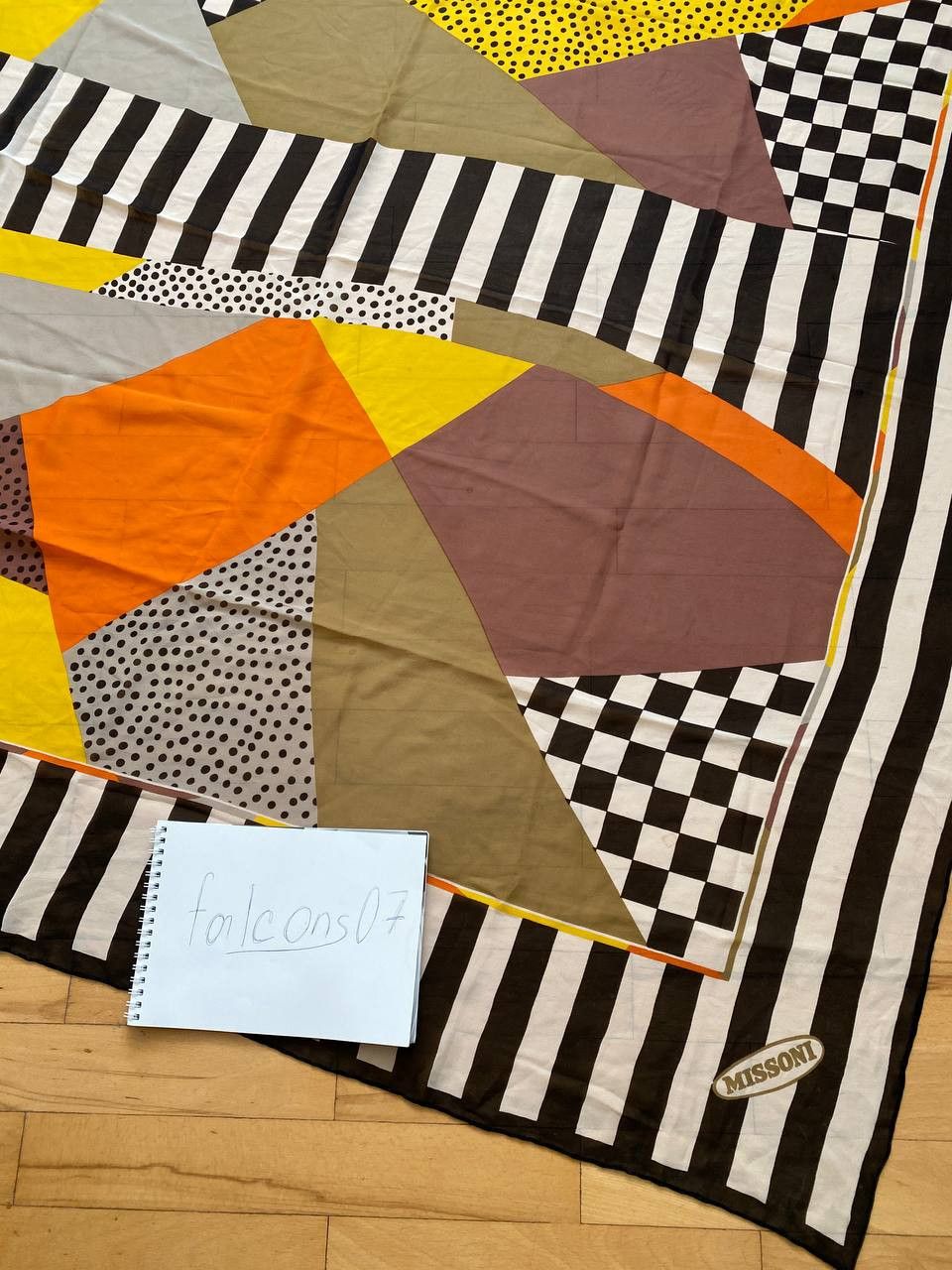 Missoni Vintage Missoni Geometric Print Silk Shawl Scarf Size ONE SIZE - 2 Thumbnail