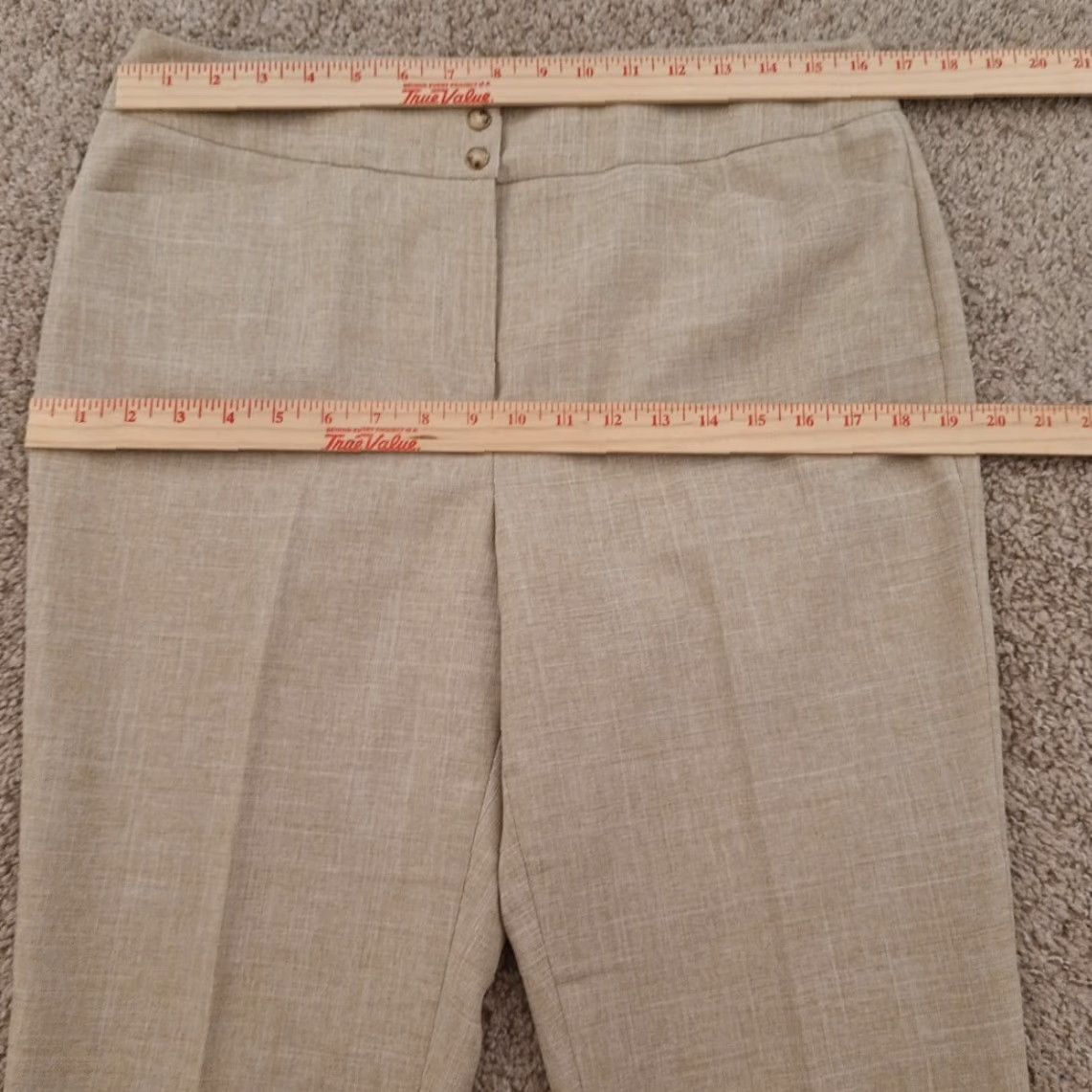 Jones New York Jones New York Dress Pants Womens Size 10 Beige Plaid 32x29 High Rise Dress Pants Womens Regular Beige 32 29 Straight Jeans/Pants Size 32" / US 10 / IT 46 - 2 Thumbnail