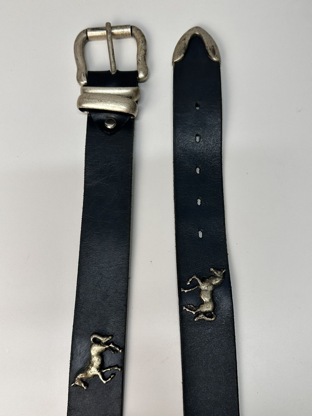 B.B. Simon Vintage 90s Leather Belt Ifsixwasnine Hysteric Glamour Style Size ONE SIZE - 8 Thumbnail