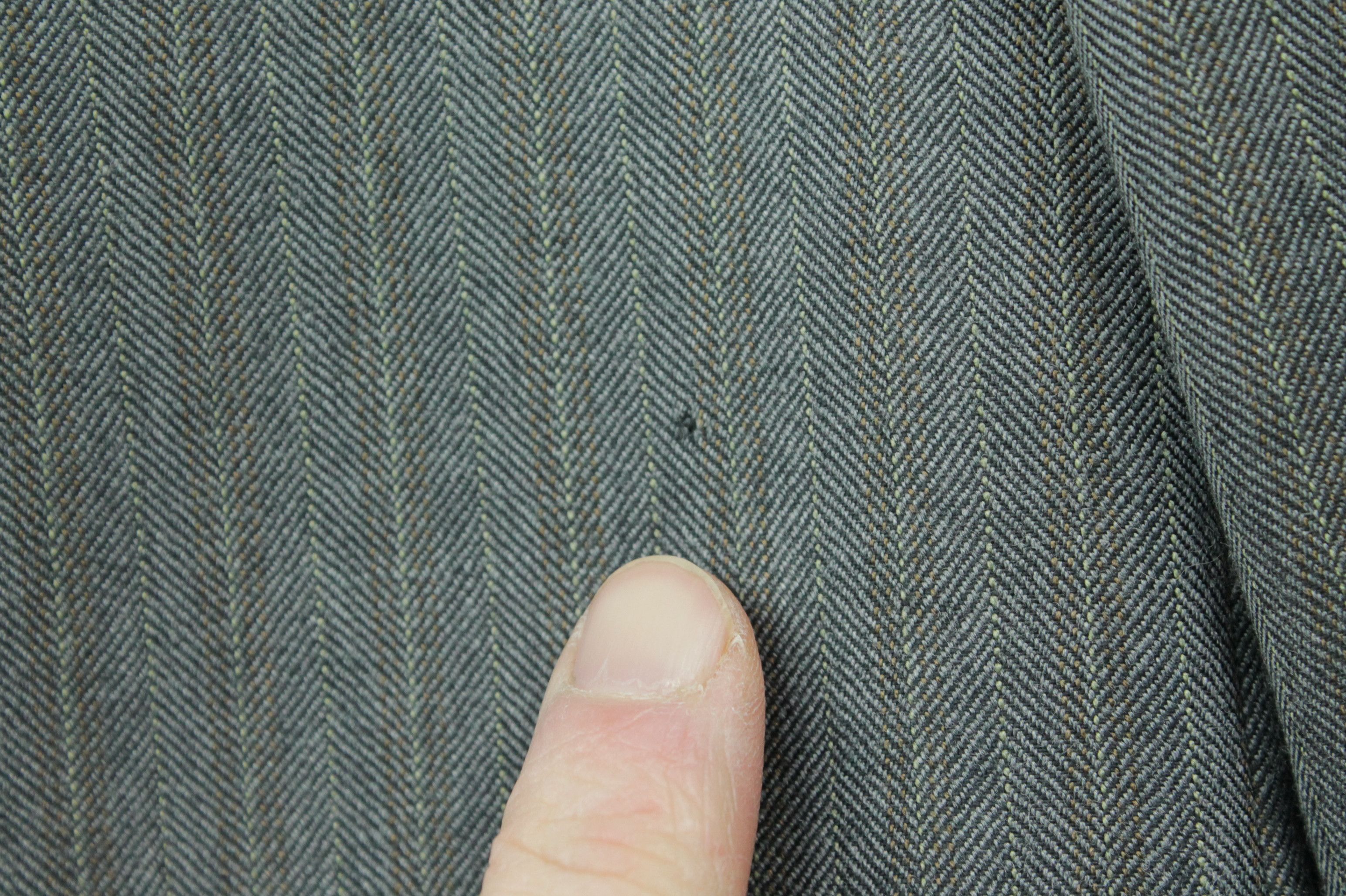 Versace Versace Micro Herringbone Gray Wool Formal Men's Suit Size 40R - 8 Thumbnail