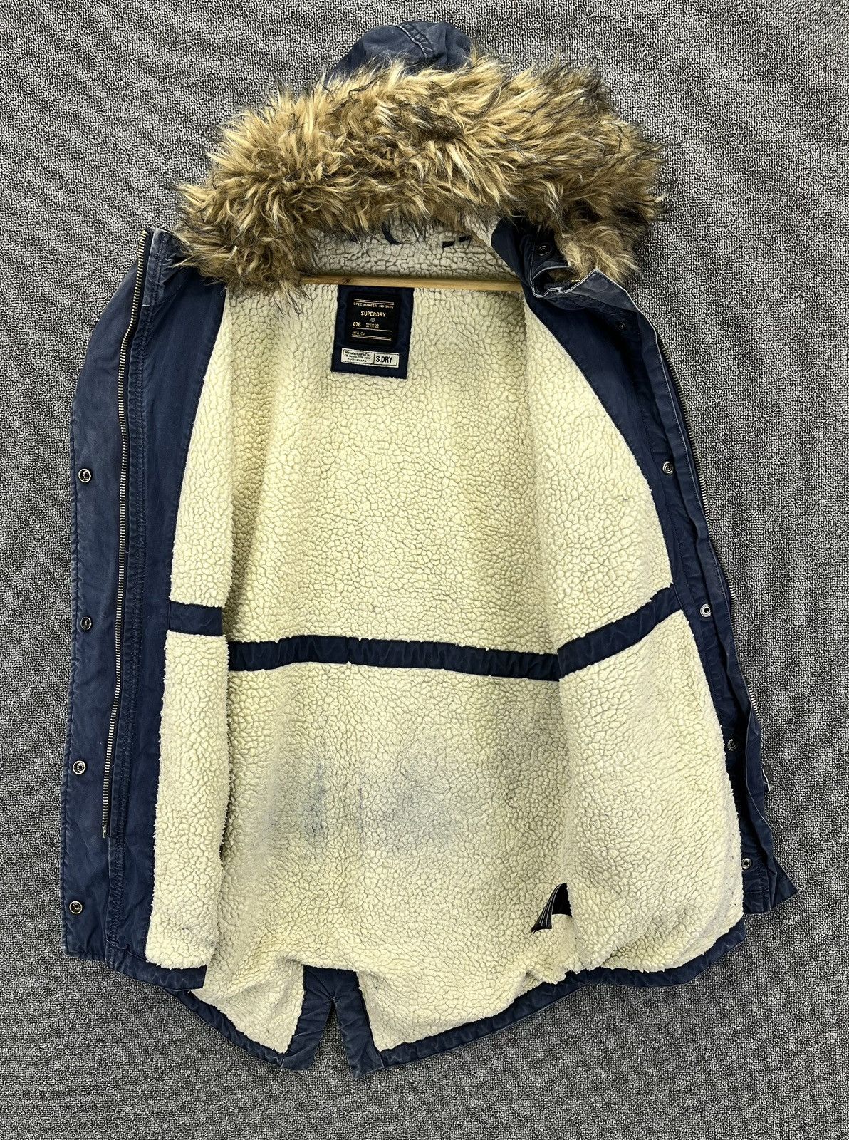 Superdry Vintage Superdry Fur Hoodie Trashed Punk Jacket Size S / US 4 / IT 40 - 5 Thumbnail