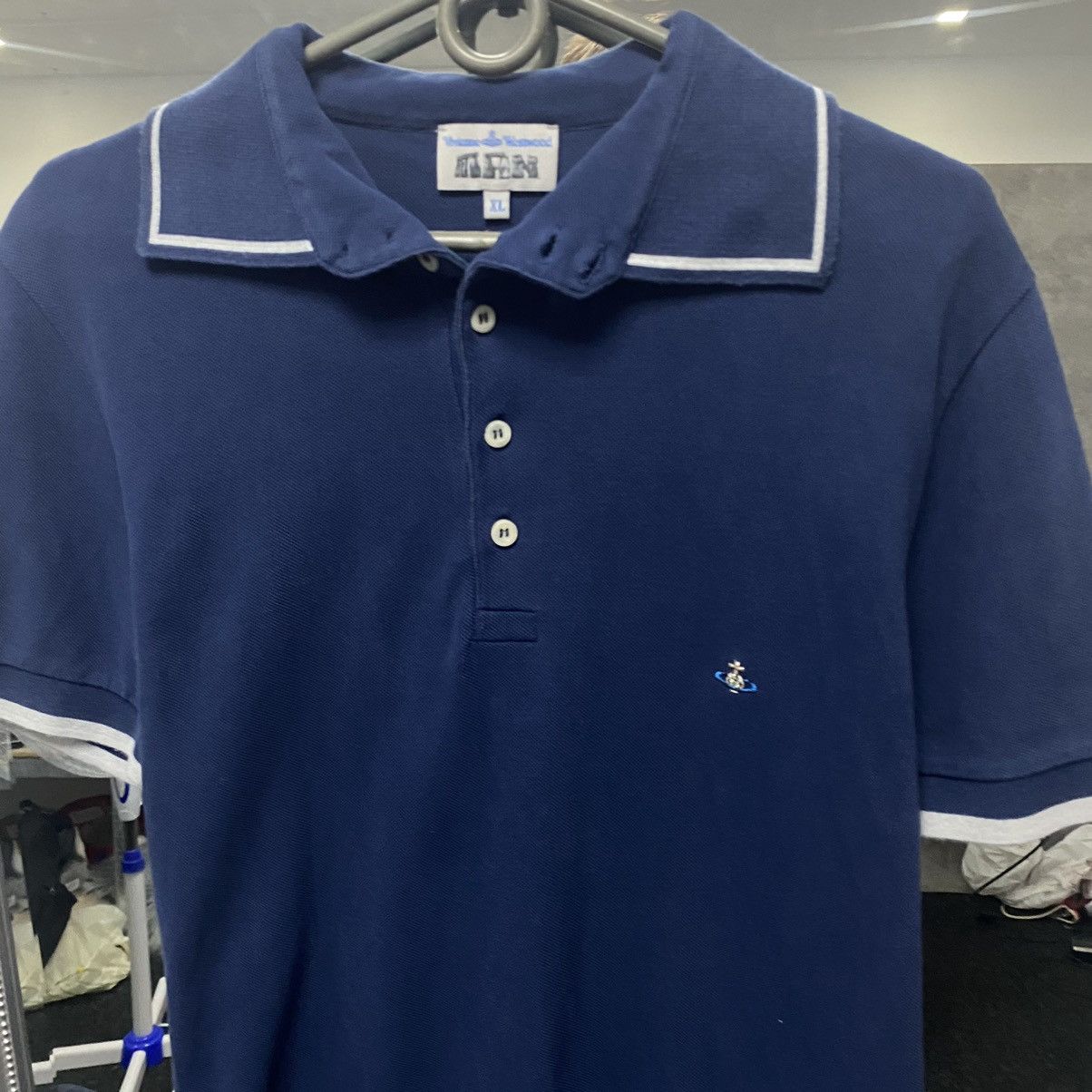 Vivienne Westwood Vivienne Westwood Polo T-Shirt Blue Orb Logo Size US XL / EU 56 / 4 - 2 Thumbnail