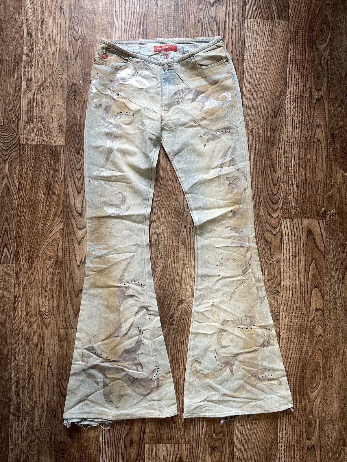 Miss Sixty Rare Miss Sixty Flare Pants Hippie Low Waist Size 27" / US 4 / IT 40 - 2 Thumbnail