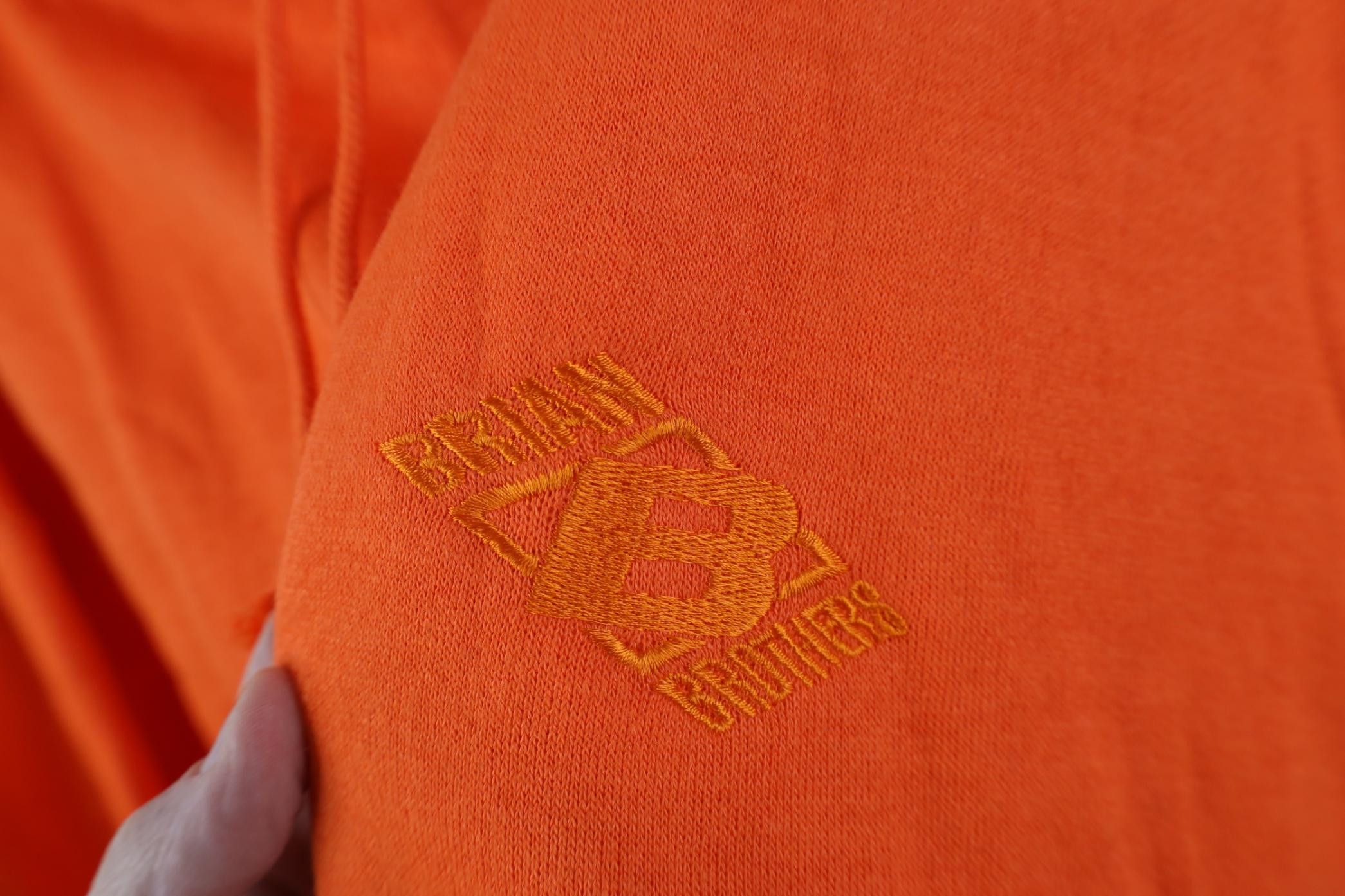 Vintage Vintage 90s Streetwear Heavyweight Hoodie Sweatshirt Orange Size US XL / EU 56 / 4 - 4 Thumbnail