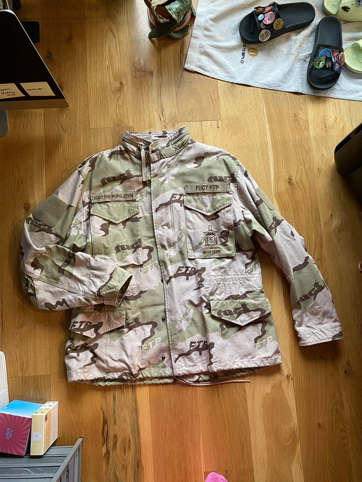 Fuck The Population FTP x FUCT Desert Camo Field Jacket (XL) Rare Archive Size US XL / EU 56 / 4 - 1 Thumbnail