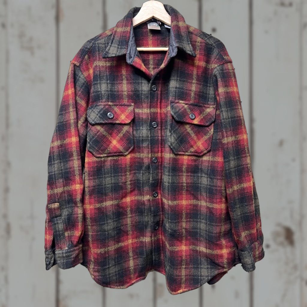Eastern Mountain Sports EMS Heavy Shirt Jacket Shacket Plaid Wool Blend Button Up L Men Multicolor Jacket Size US L / EU 52-54 / 3 - 1 Thumbnail