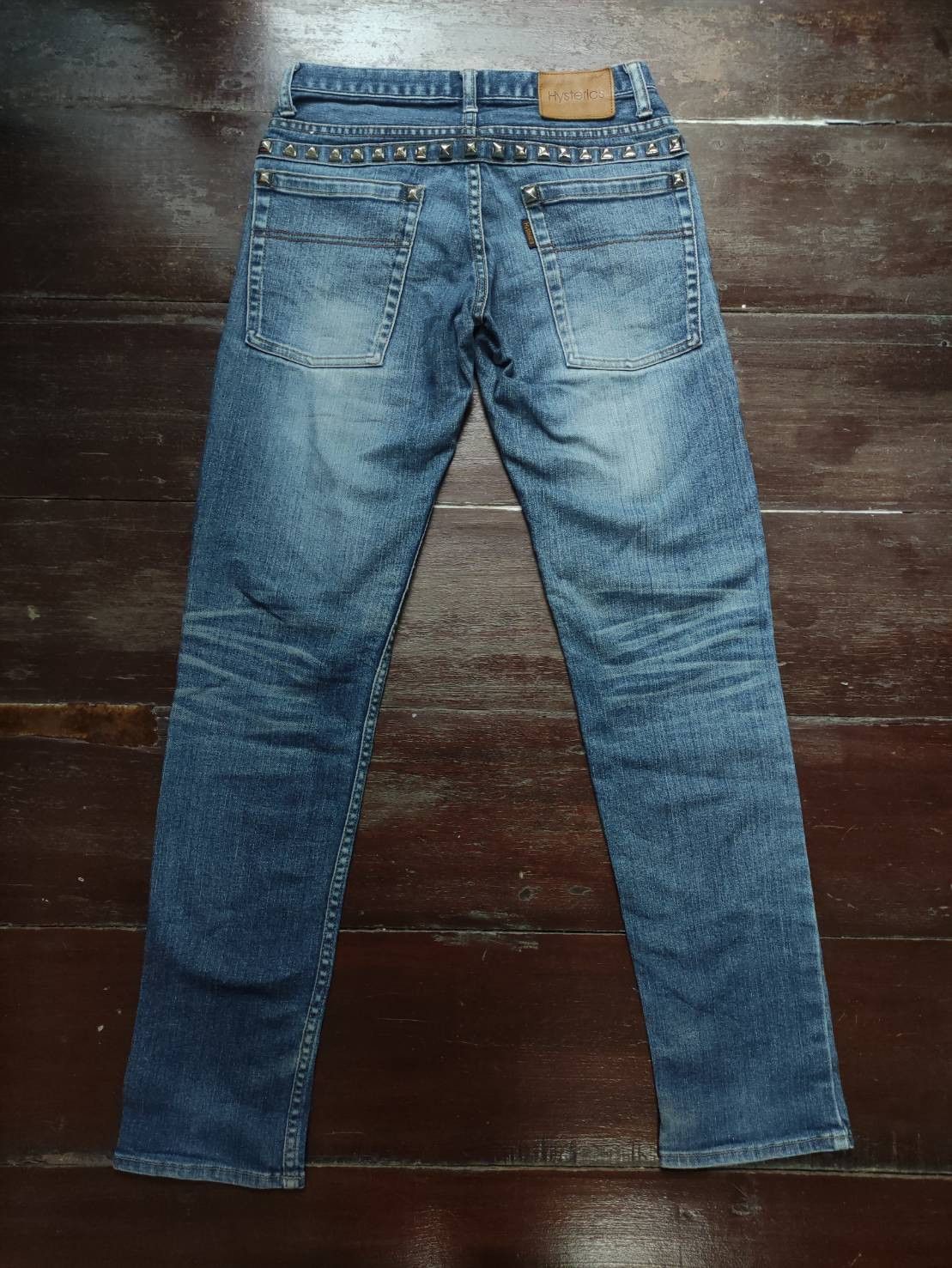 Hysteric Glamour Vtg Hysteric Glamour Pyramid Stud Y2K Faded Jeans Size 29" - 1 Thumbnail