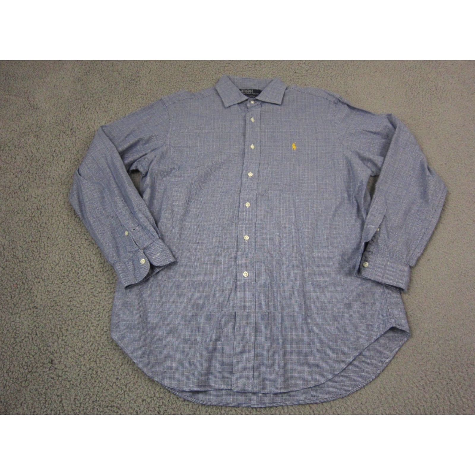 Ralph Lauren VINTAGE Ralph Lauren Shirt Adult Large Blue Yellow Pony Mens Plaid Westerton Size US L / EU 52-54 / 3 - 2 Thumbnail