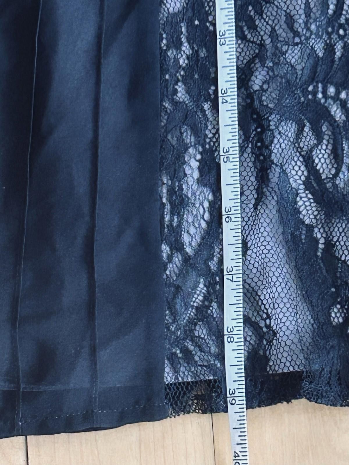 Other Ann Taylor Loft Black Sheer Lace Dress 12P Gray Satin Liner Size XL / US 12-14 / IT 48-50 - 9 Thumbnail